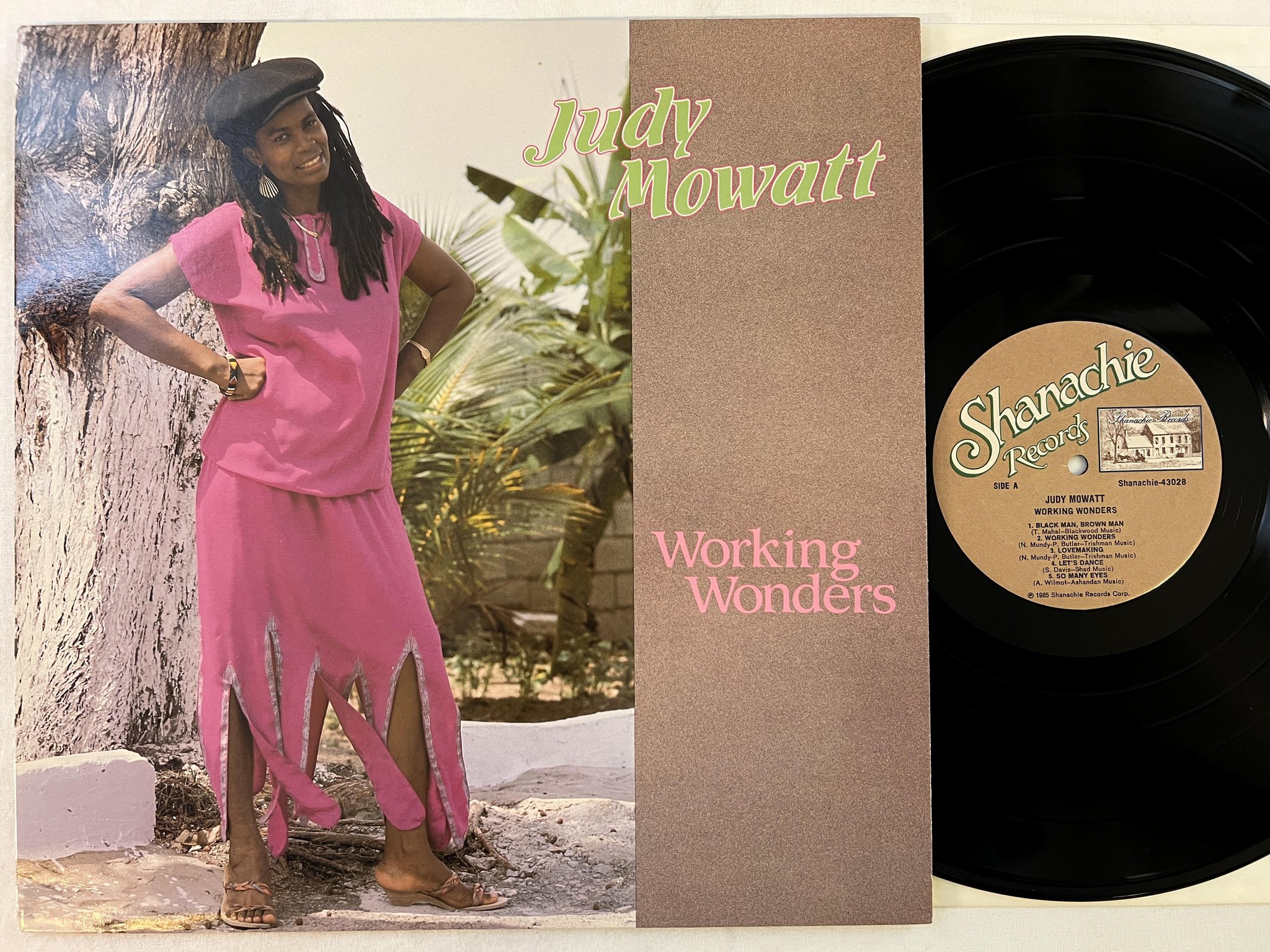 Omslagsbild för skivan JUDY MOWATT working wonders LP -85 Can SHANACHIE 43028