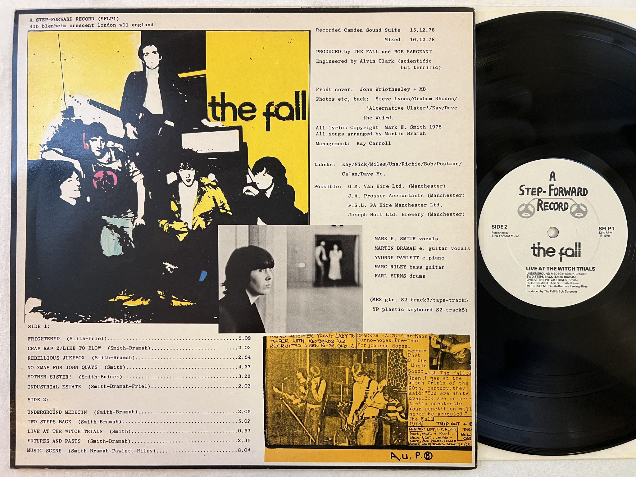 Omslagsbild för skivan THE FALL Live At The Witch Trials LP -79 UK STEP-FORWARD SFLP 1 ** POST-PUNK **