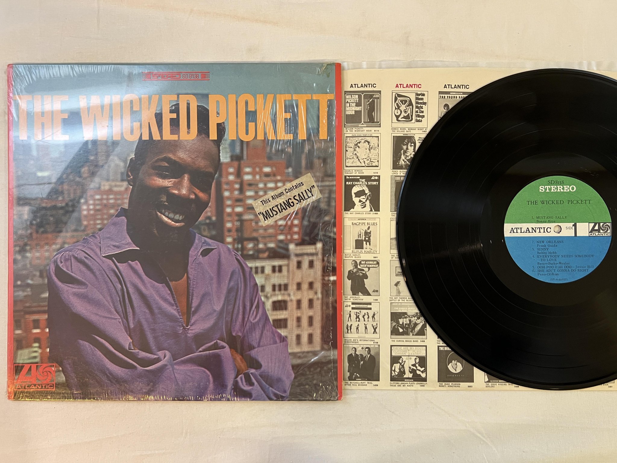 Omslagsbild för skivan WILSON PICKETT the wicked Pickett LP -67 US ATLANTIC SD 8138 * Mustang Sally *