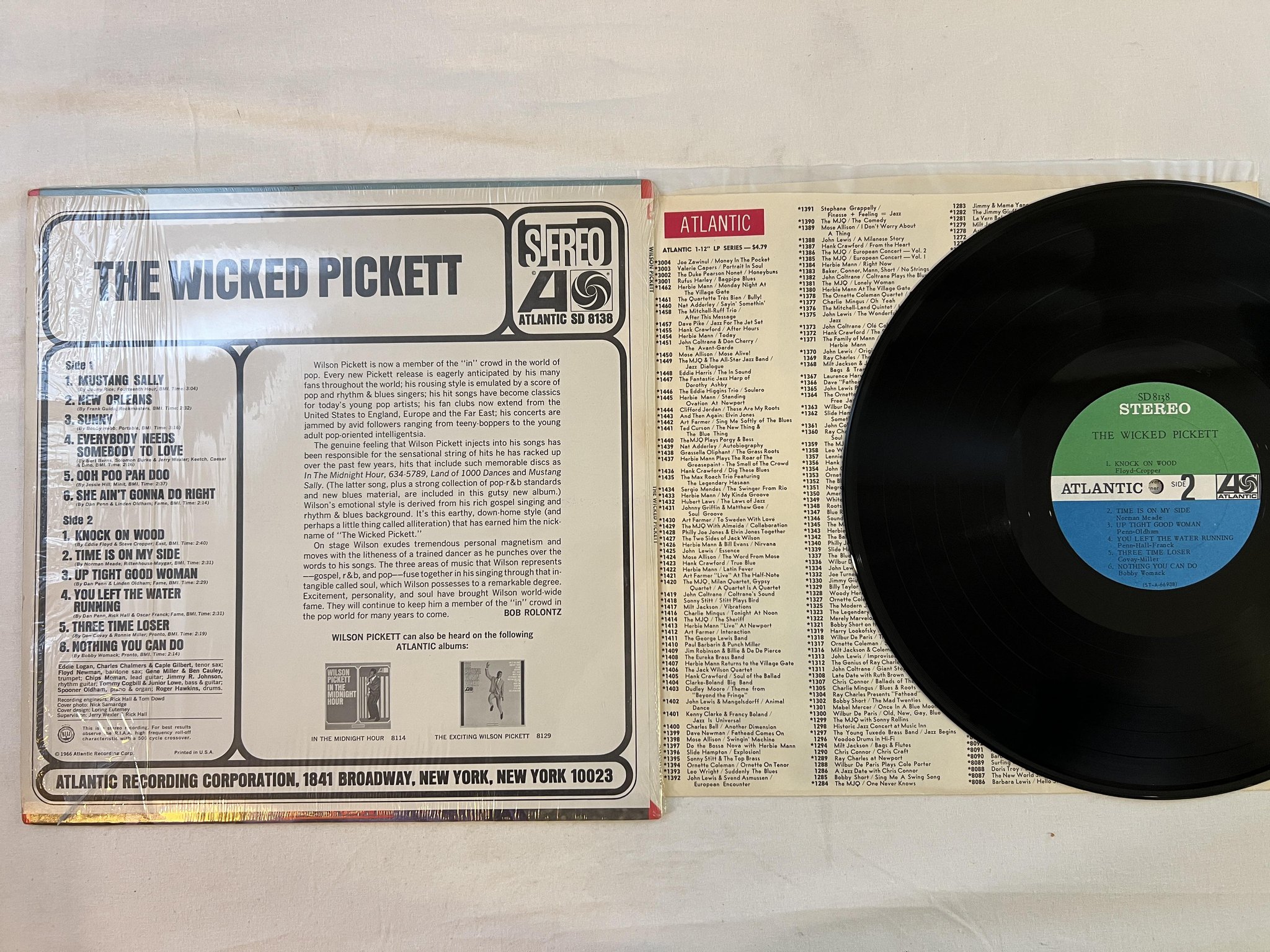 Omslagsbild för skivan WILSON PICKETT the wicked Pickett LP -67 US ATLANTIC SD 8138 * Mustang Sally *