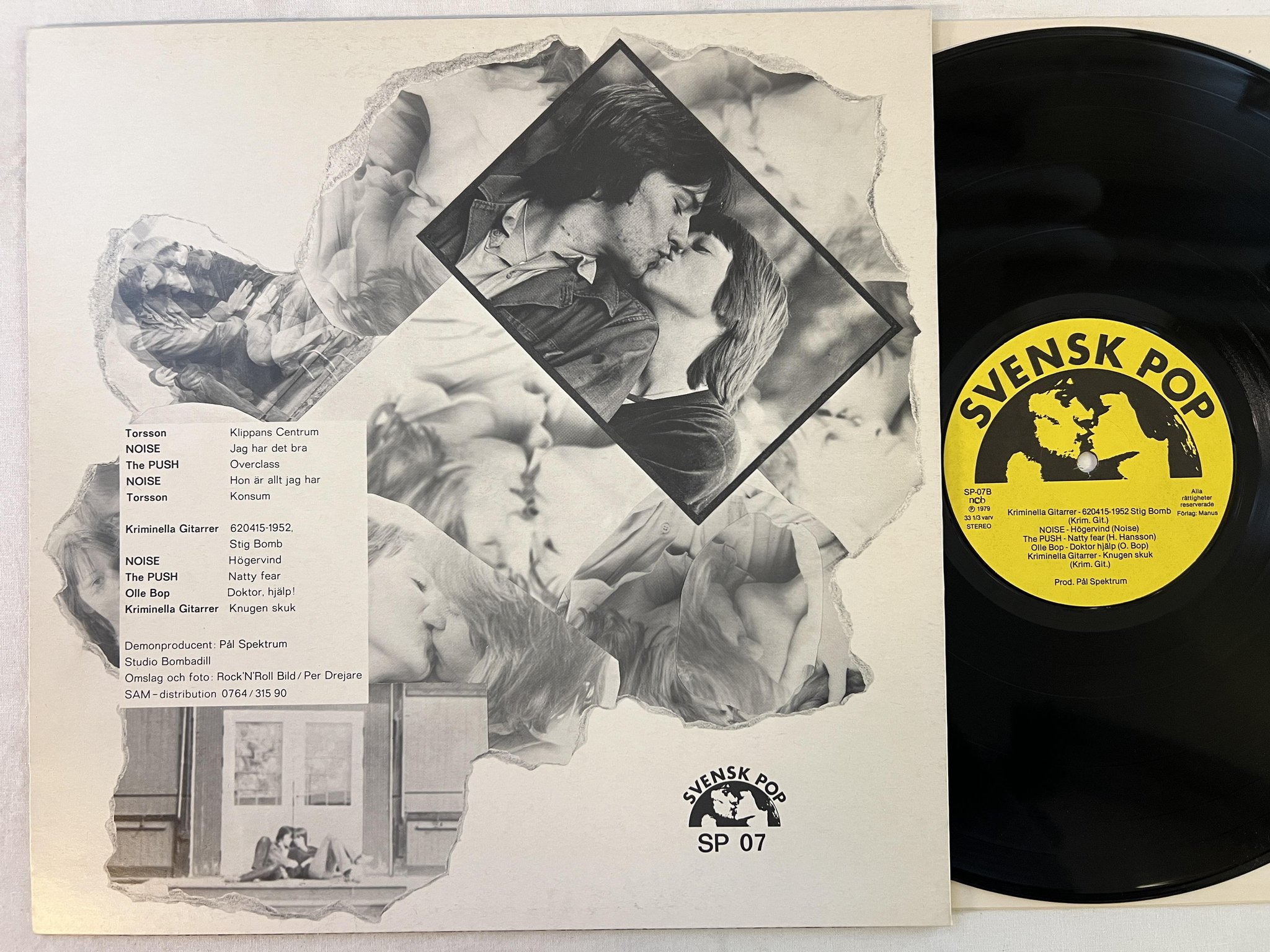 Omslagsbild för skivan V/A svensk pop LP -79 Swe SP-07 *** w/ Kriminella Gitarrer, Noise ... ***