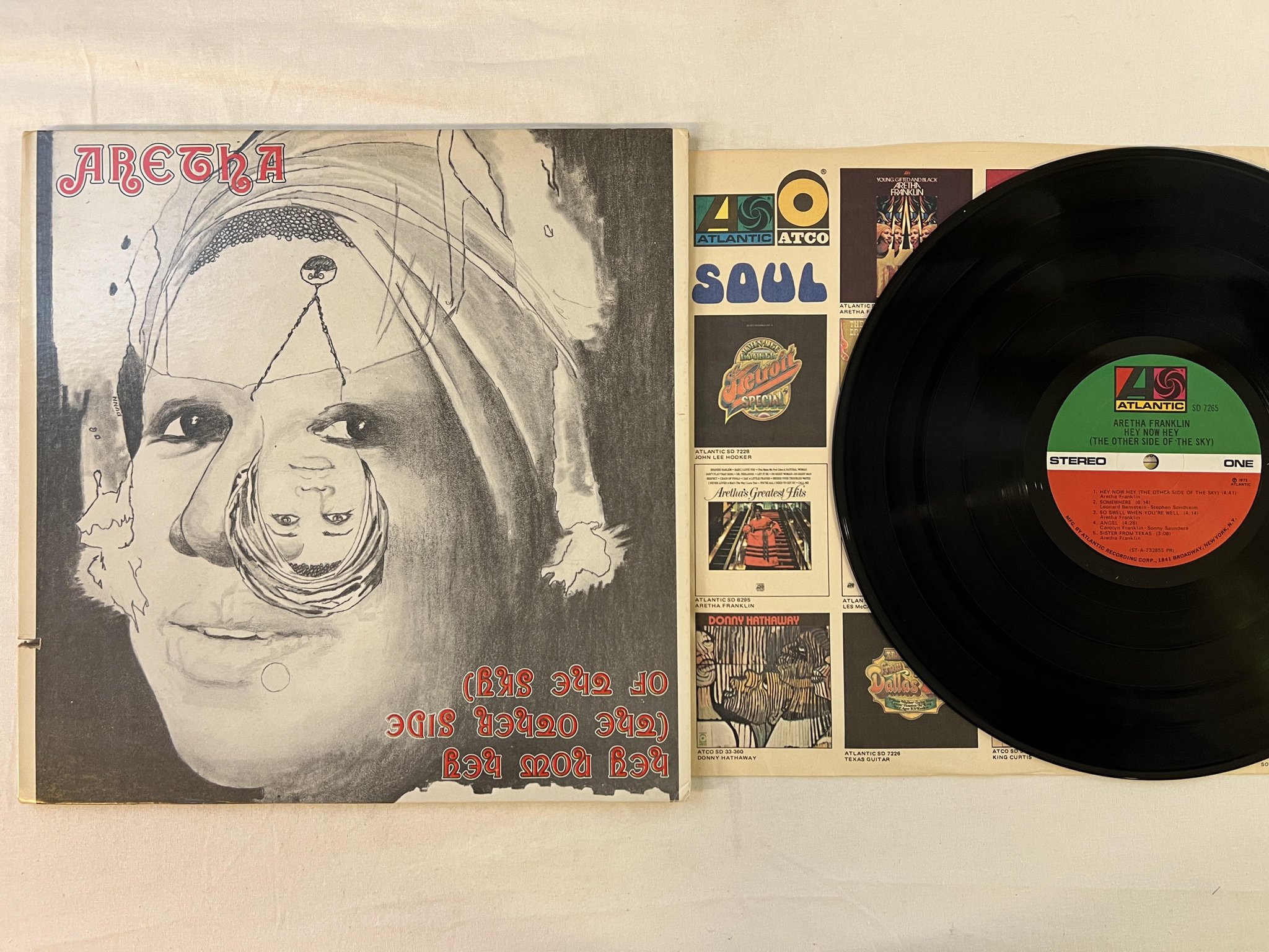 Omslagsbild för skivan ARETHA FRANKLIN hey now hey LP -73 US ATLANTIC SD 7265