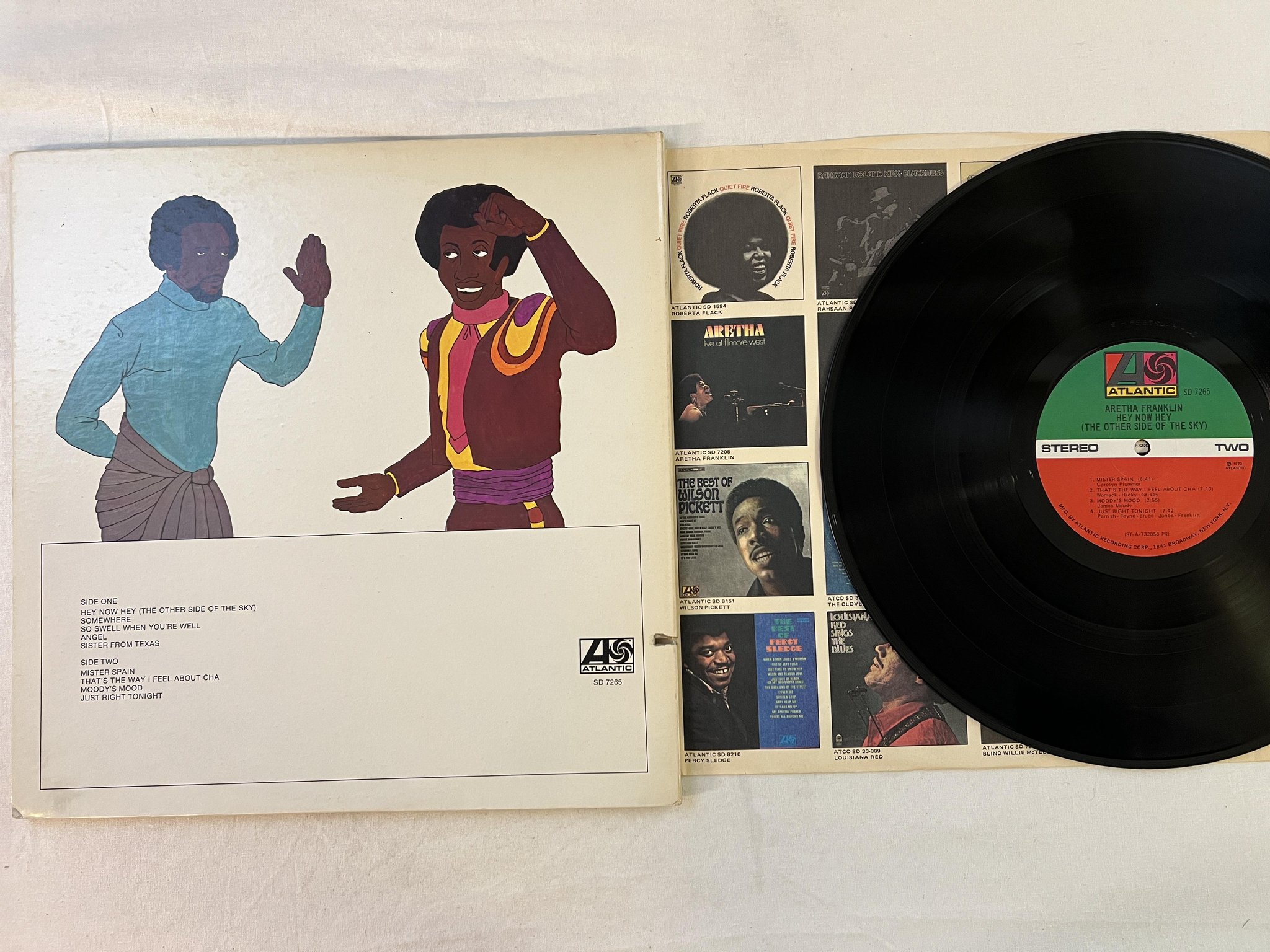 Omslagsbild för skivan ARETHA FRANKLIN hey now hey LP -73 US ATLANTIC SD 7265