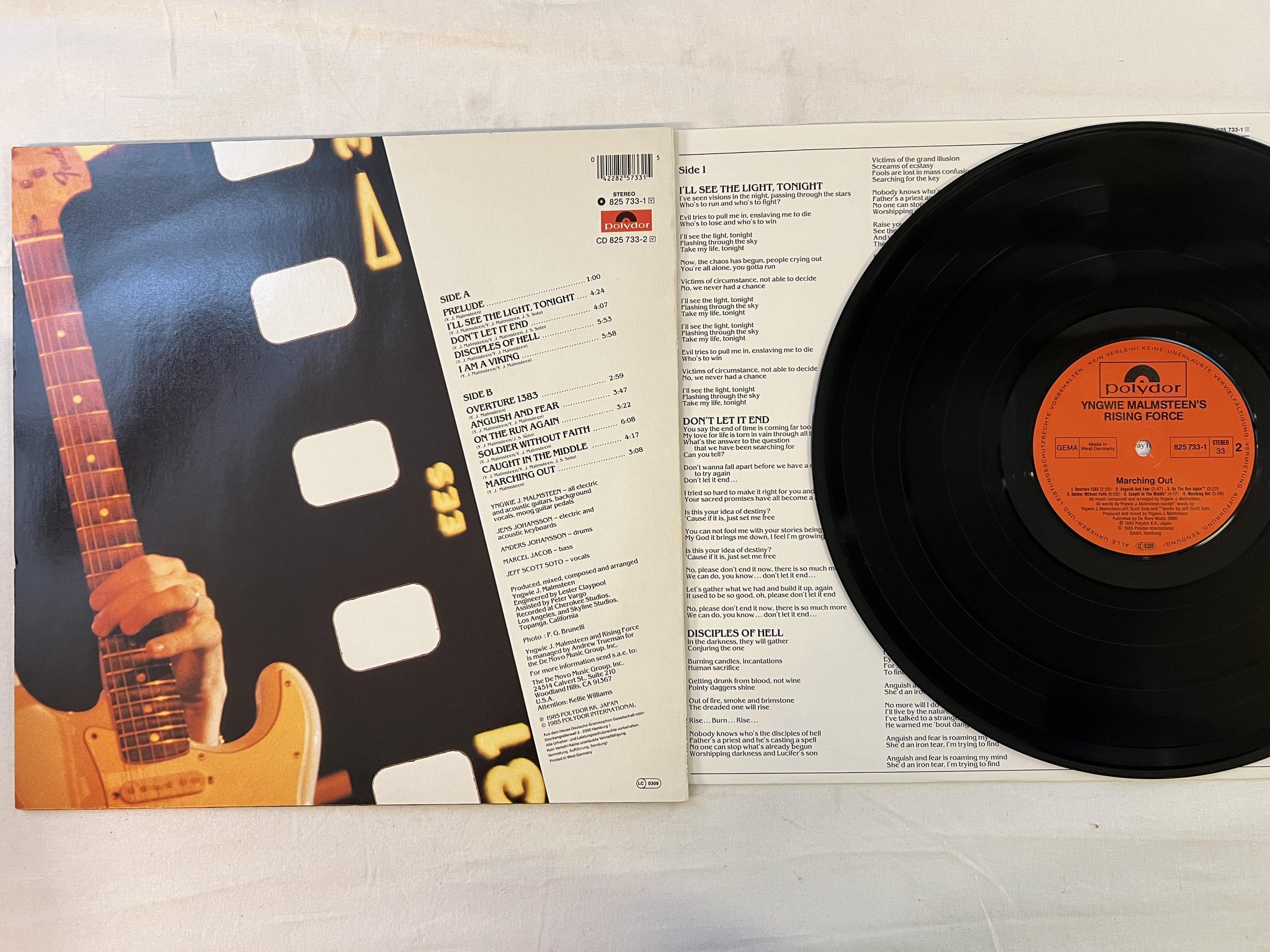 Omslagsbild för skivan YNGWIE J MALMSTEEN triology LP -86 US POLYDOR 422 831 073-1 y-1