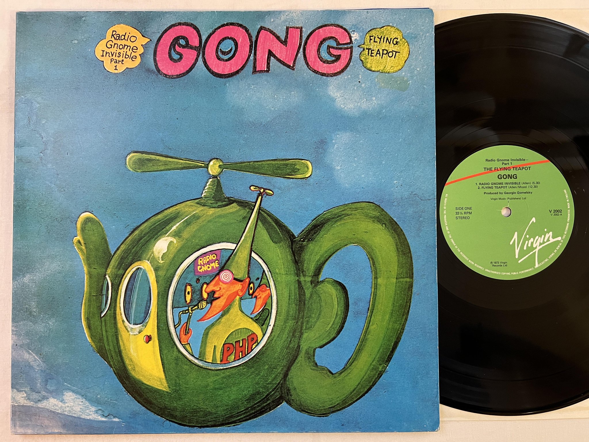 Omslagsbild för skivan GONG the flying teapot LP re -78 UK VIRGIN v2002