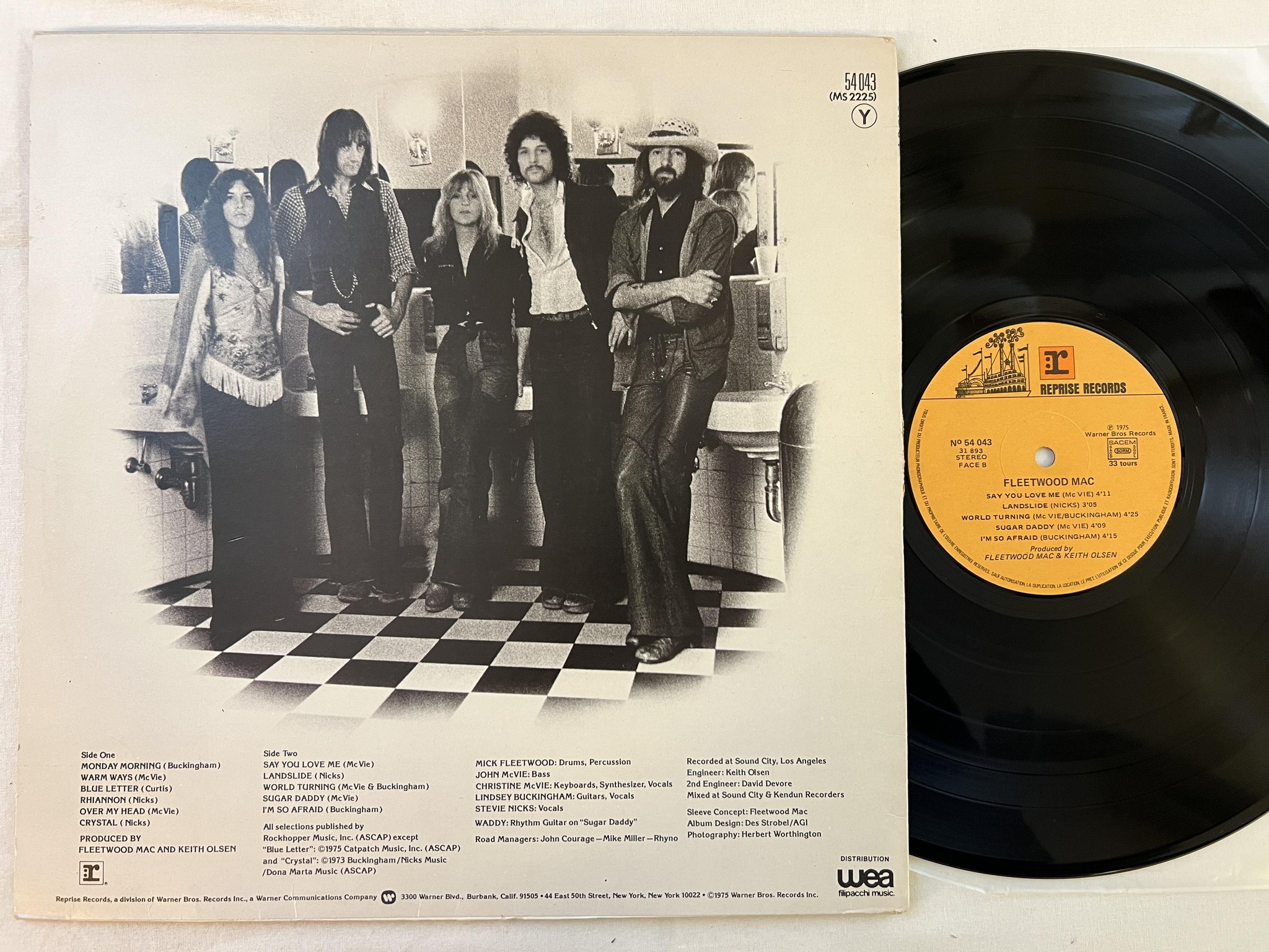 Omslagsbild för skivan FLEETWOOD MAC s/t LP -75 Fra REPRISE NO 54043