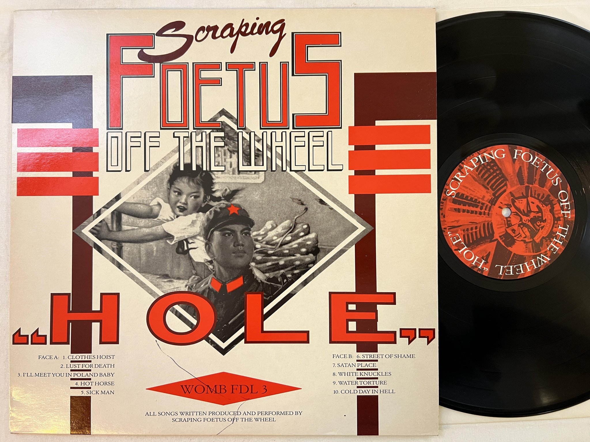 Omslagsbild för skivan SCRAPING FOETUS OFF THE WHEEL hole LP -84 UK SOME BIZZARE WOMB FDL3