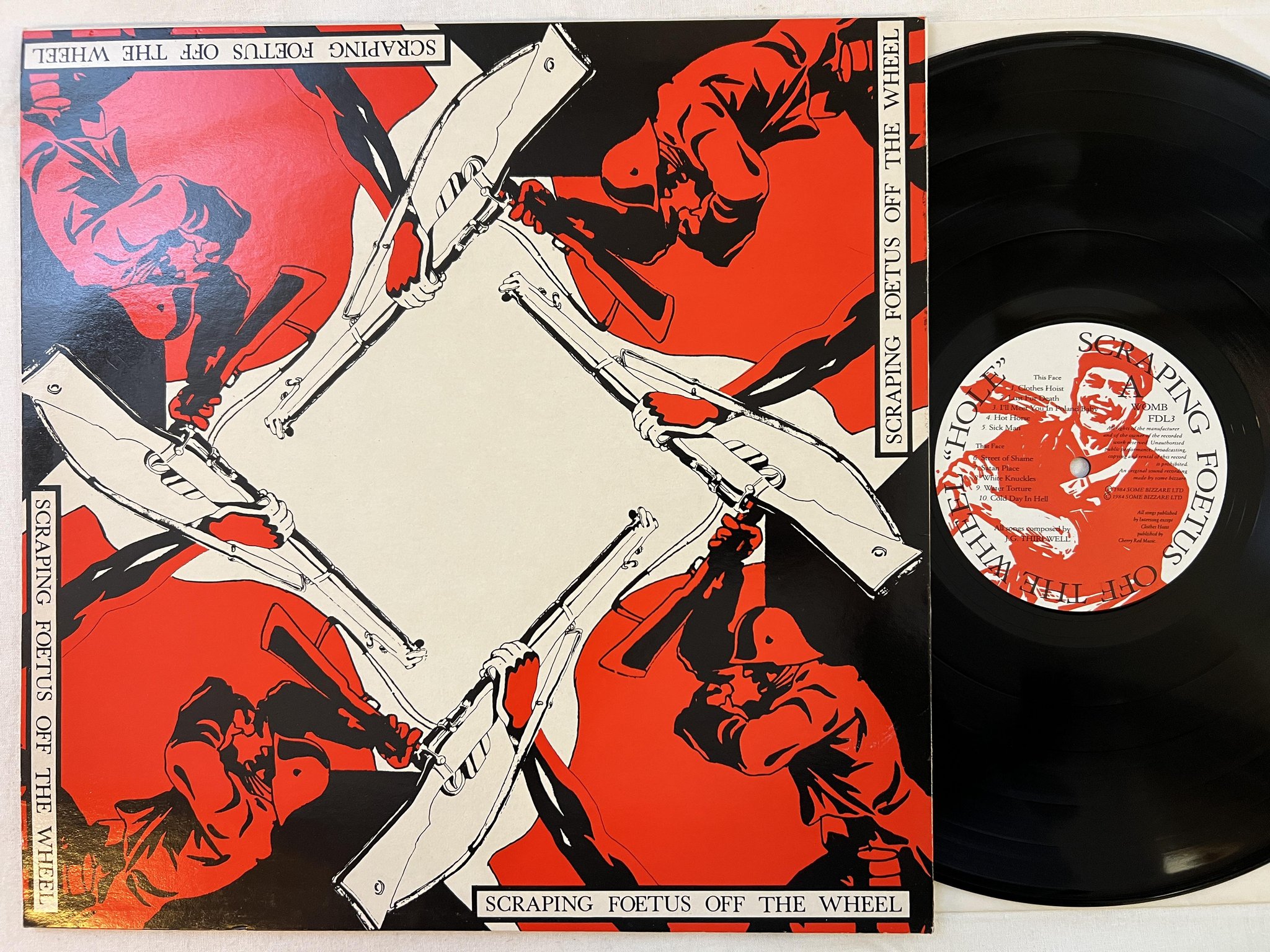 Omslagsbild för skivan SCRAPING FOETUS OFF THE WHEEL hole LP -84 UK SOME BIZZARE WOMB FDL3