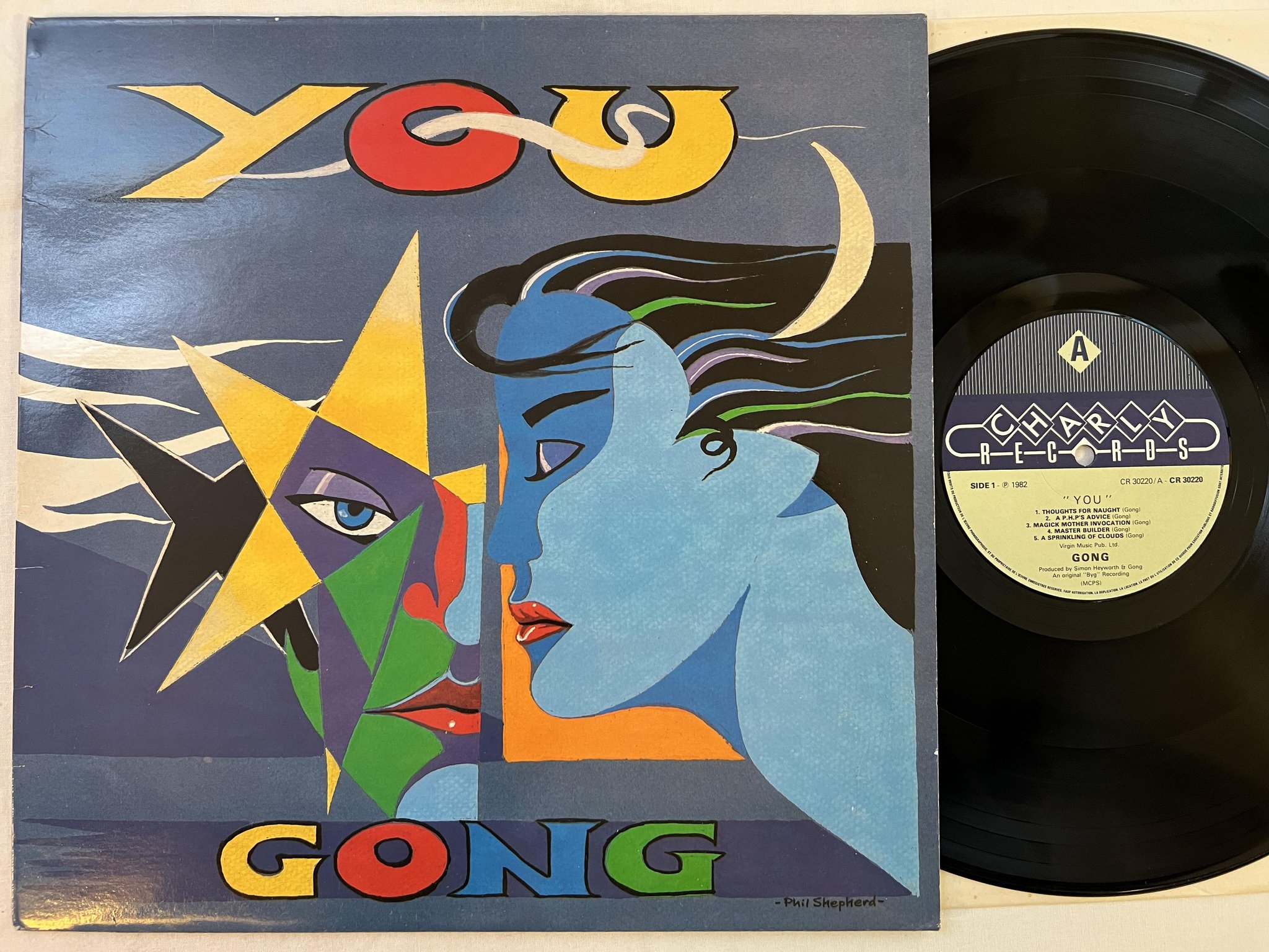 Omslagsbild för skivan GONG you LP -82 CHARLY CR 30220 ** SPACE ROCK **