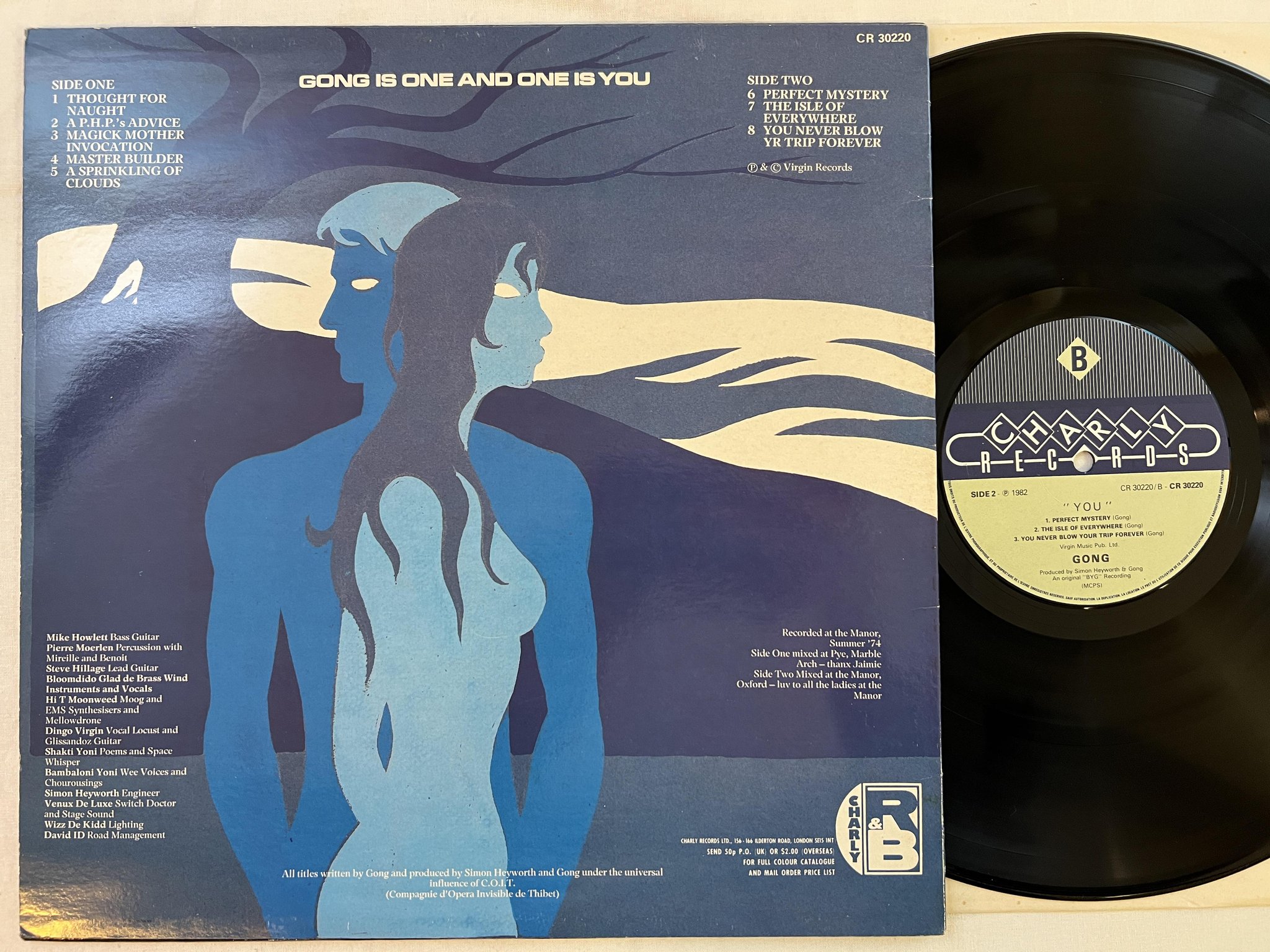 Omslagsbild för skivan GONG you LP -82 CHARLY CR 30220 ** SPACE ROCK **