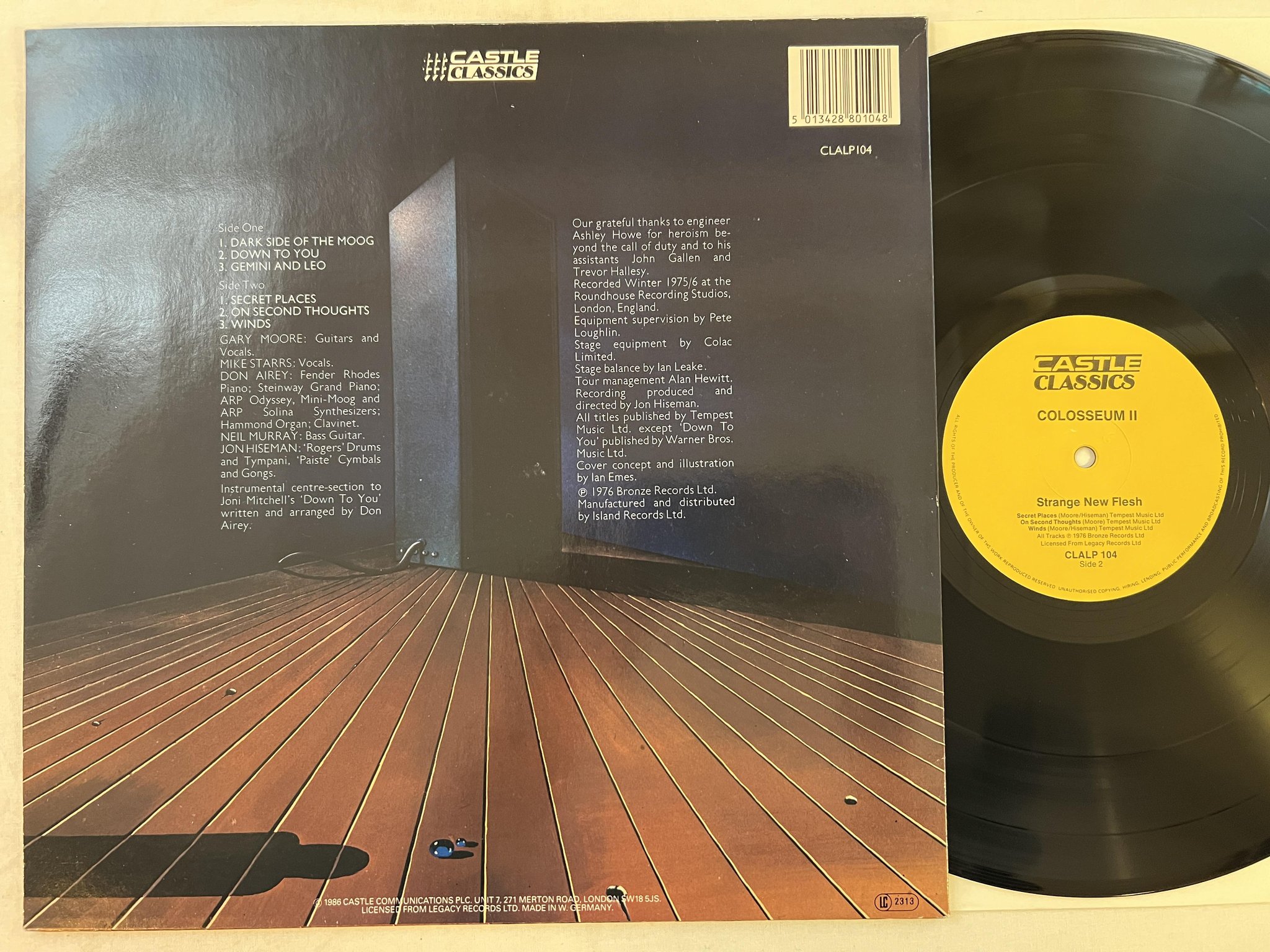Omslagsbild för skivan COLOSSEUM II strange new flesh LP re CASTLE CLASSICS CLALP 104