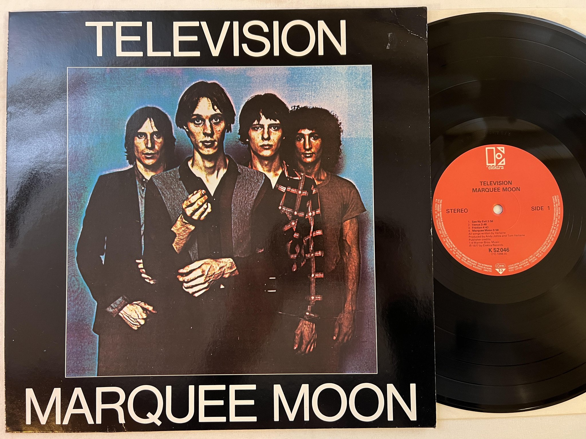 Omslagsbild för skivan TELEVISION marquee moon LP Ger ELEKTRA K 52 046 *** CLASSIC ***