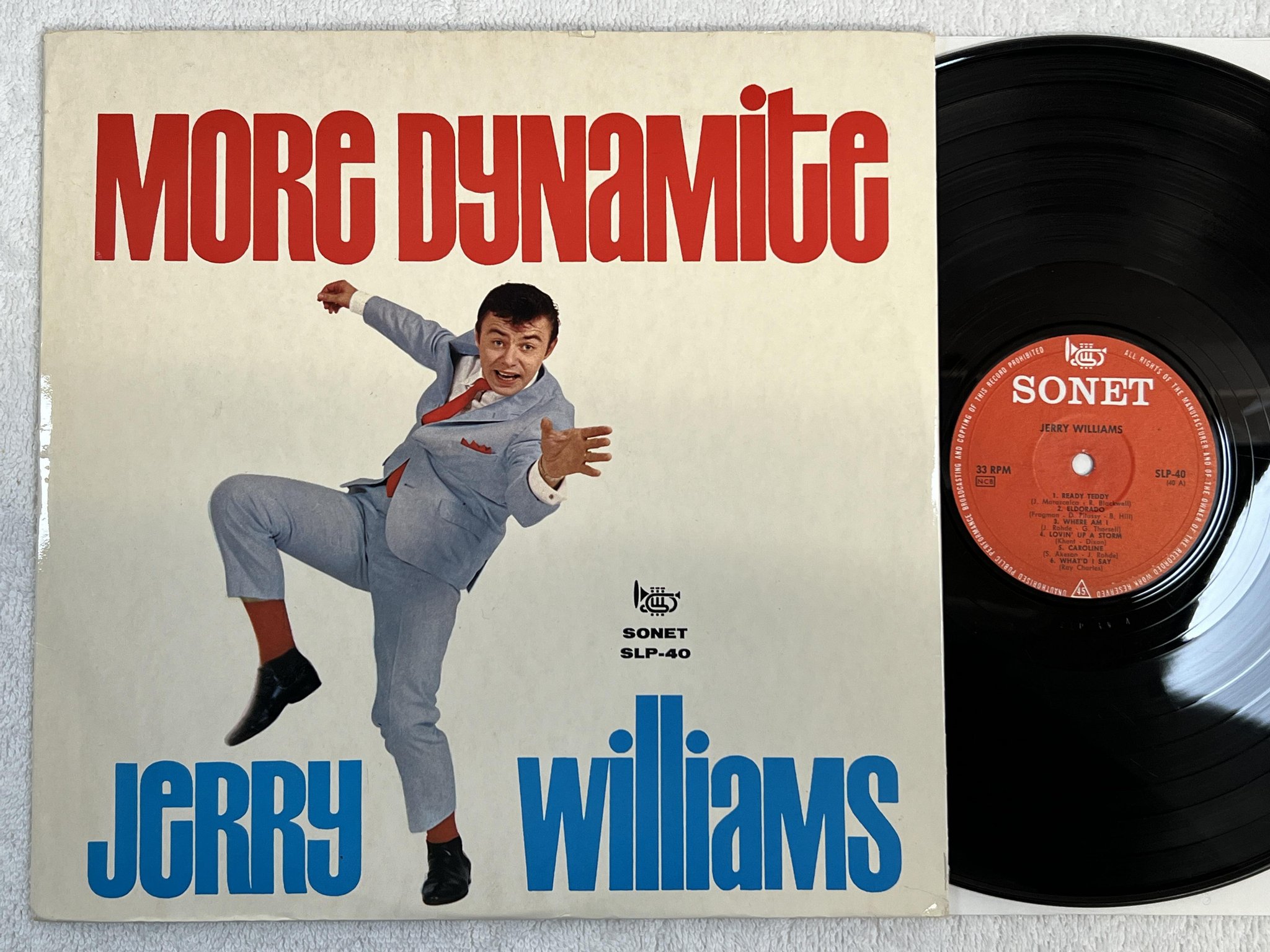 Omslagsbild för skivan JERRY WILLIAMS More Dynamite LP -64 Swe SONET SLP-40