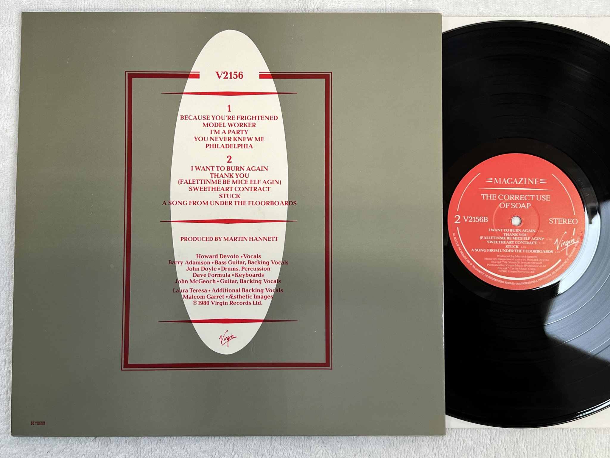 Omslagsbild för skivan MAGAZINE the correct use of soap LP -80 VIRGIN V2156