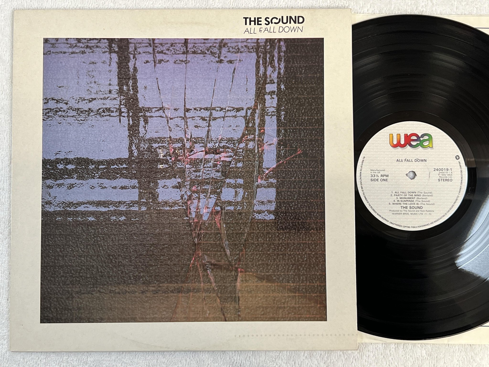 Omslagsbild för skivan THE SOUND All Fall Down LP -82 UK WEA 240019-1 *** NEW WAVE ***