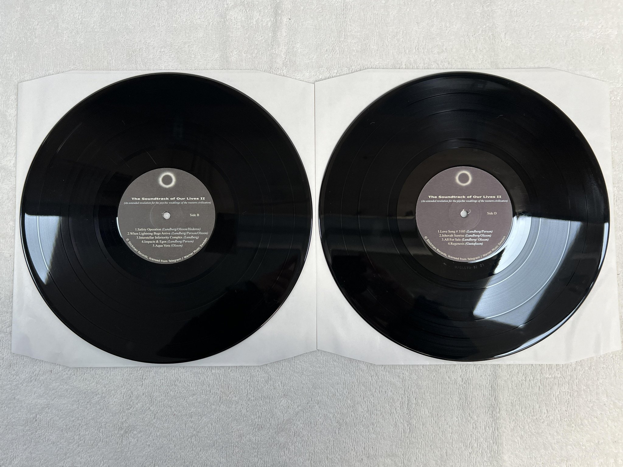 Omslagsbild för skivan SOUNDTRACK OF OUR LIVES II 2xLP 2002 Ger STICKMAN Psychobabble 038