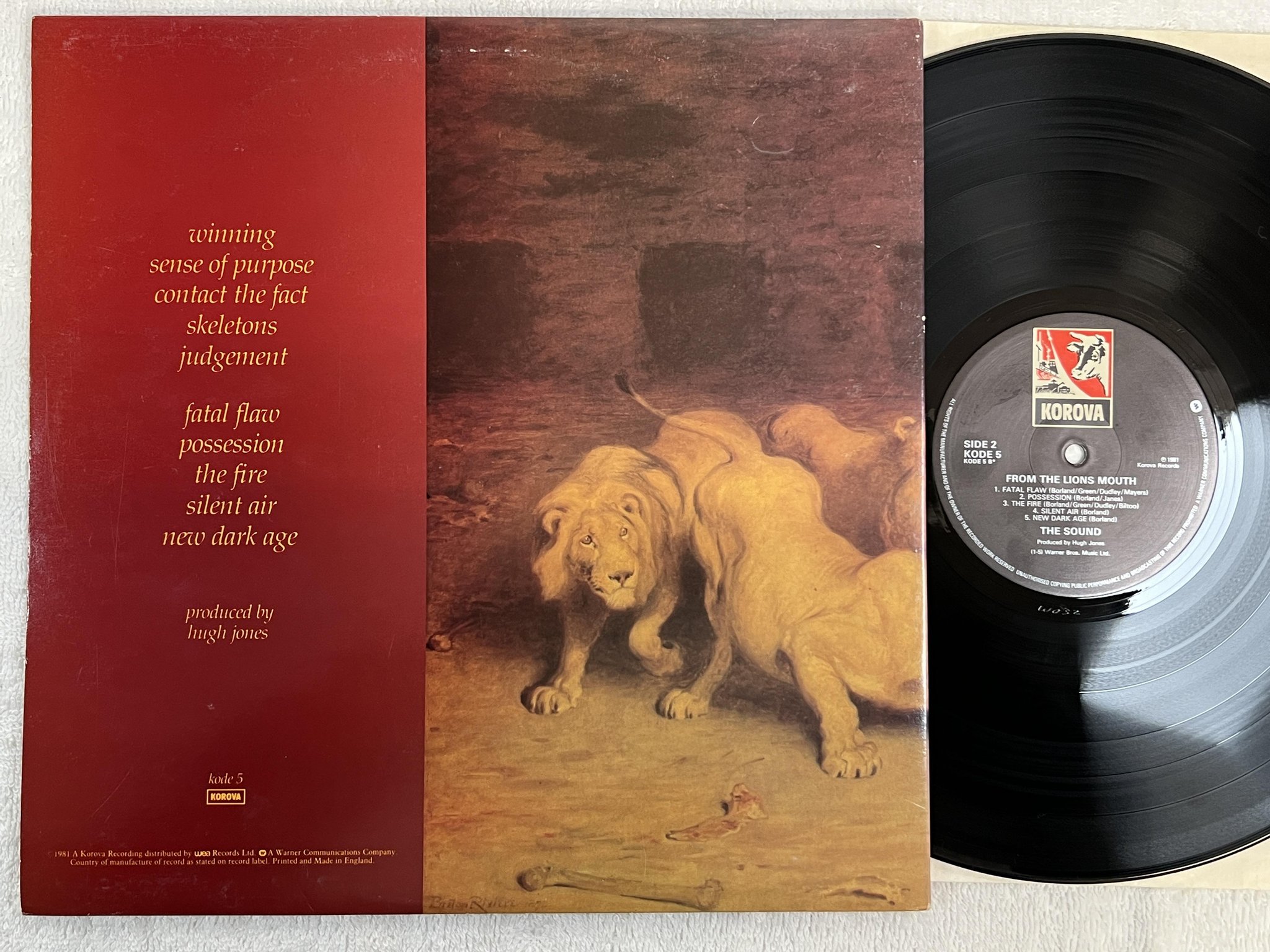 Omslagsbild för skivan THE SOUND from the lions mouth LP -81 UK KOROVA KODE 5 *** RARE POST-PUNK ***