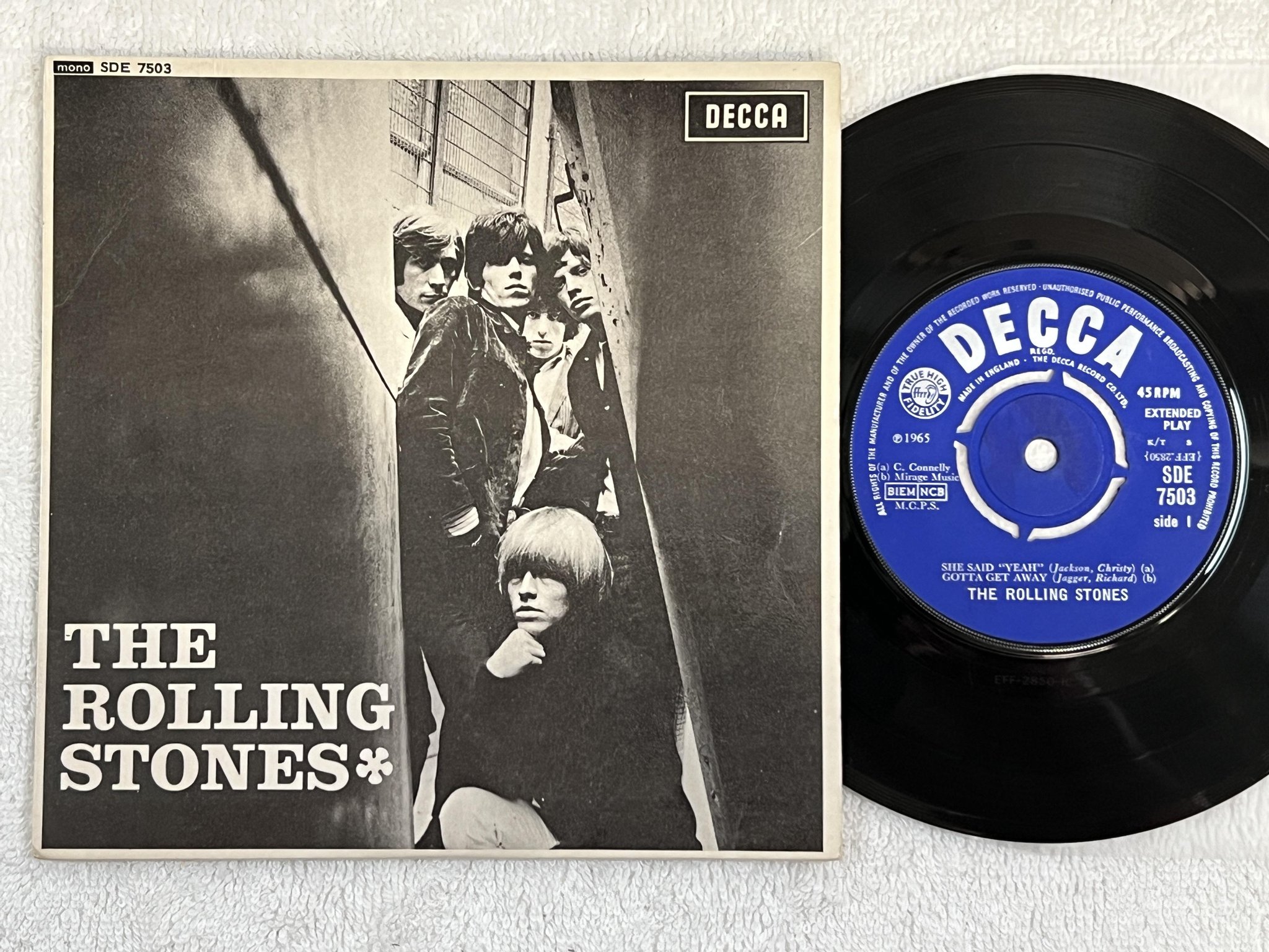 Omslagsbild för skivan THE ROLLING STONES s/t 7"ep -65 UK DECCA SDE 7503