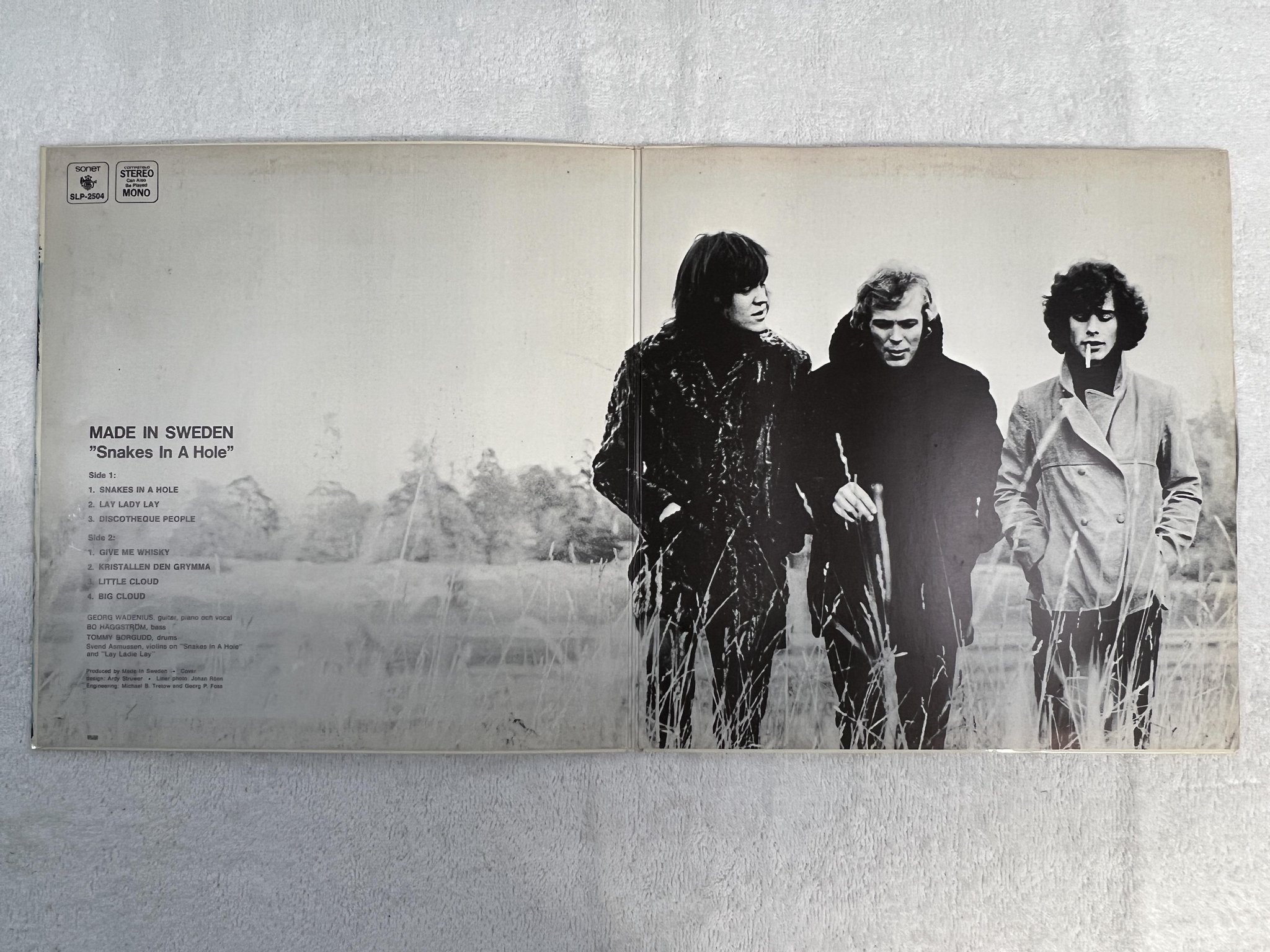 Omslagsbild för skivan MADE IN SWEDEN snakes in the hole LP -69 Swe SONET SLP 2504 JAZZ-PSYCH