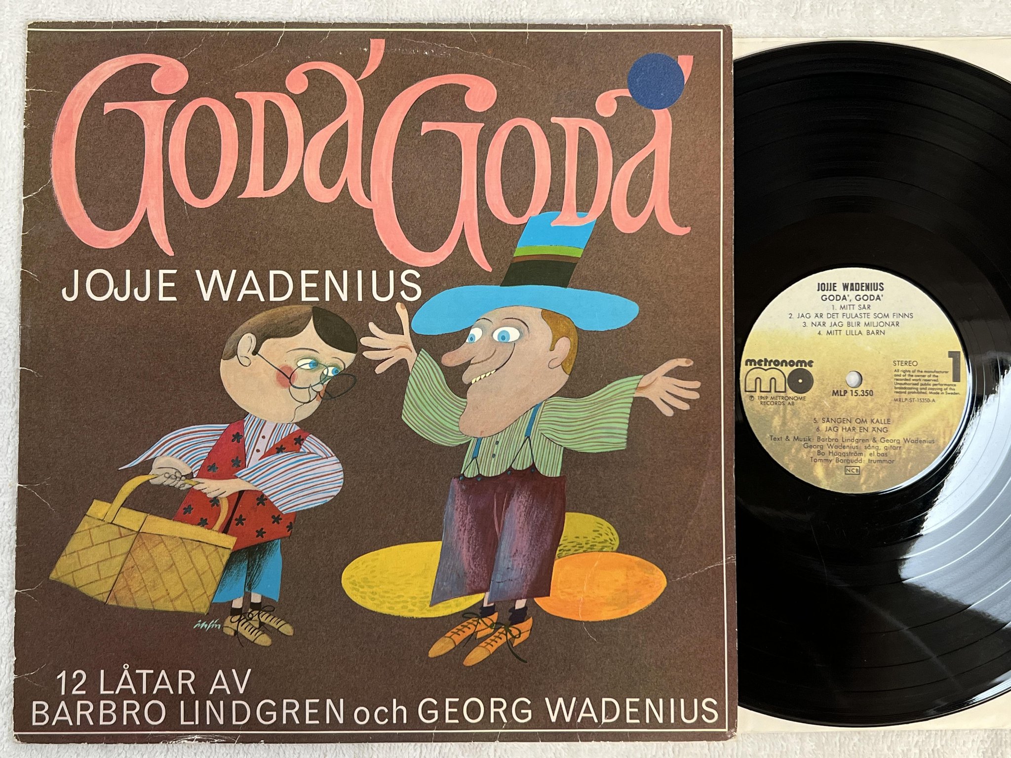 Omslagsbild för skivan JOJJE WADENIUS goda goda LP Swe METRONOME MLP 15350 ** GREAT ALBUM **