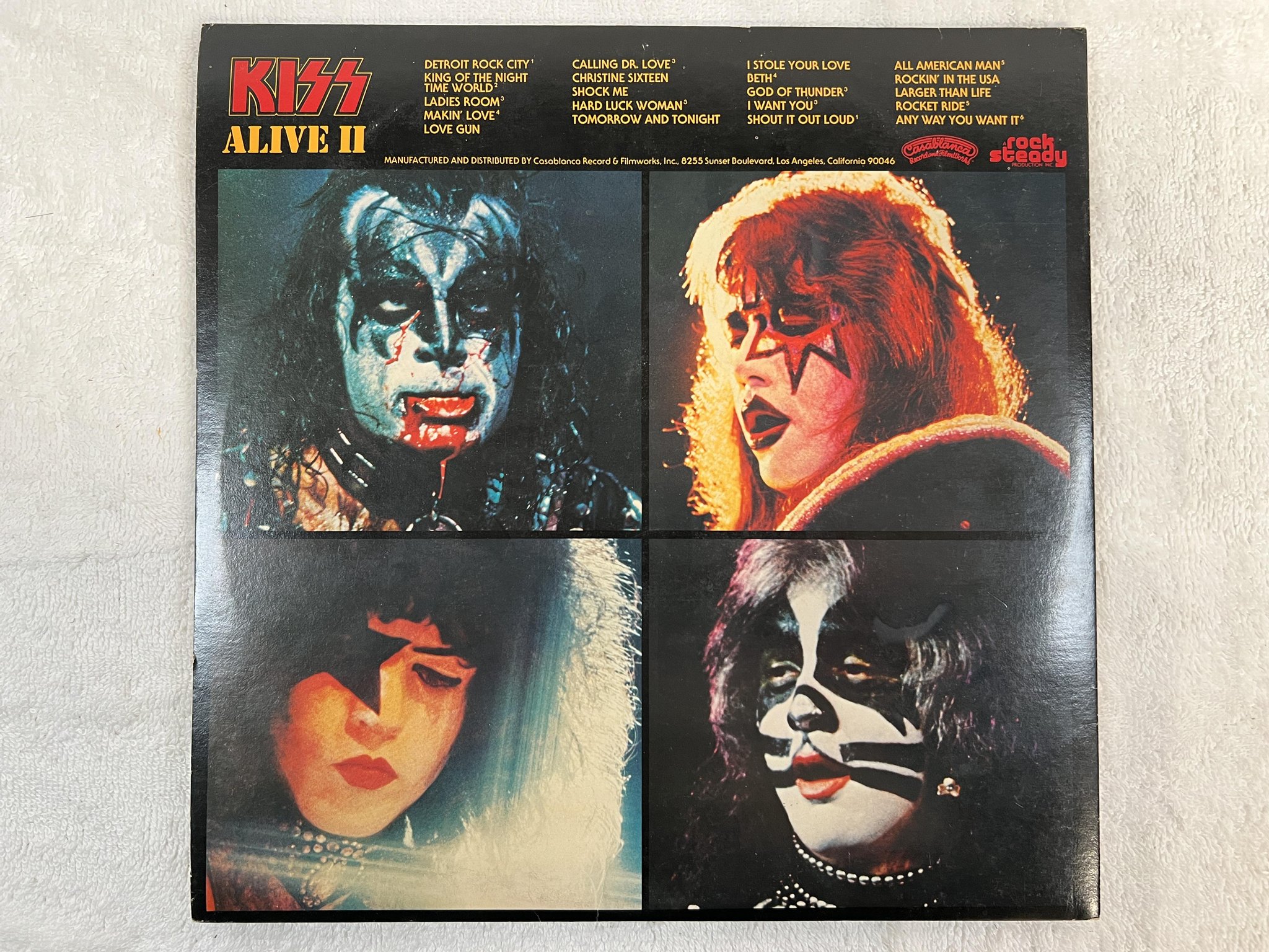 Omslagsbild för skivan KISS alive II 2xLP -77 US CASABLANCA NBLP 7076-2