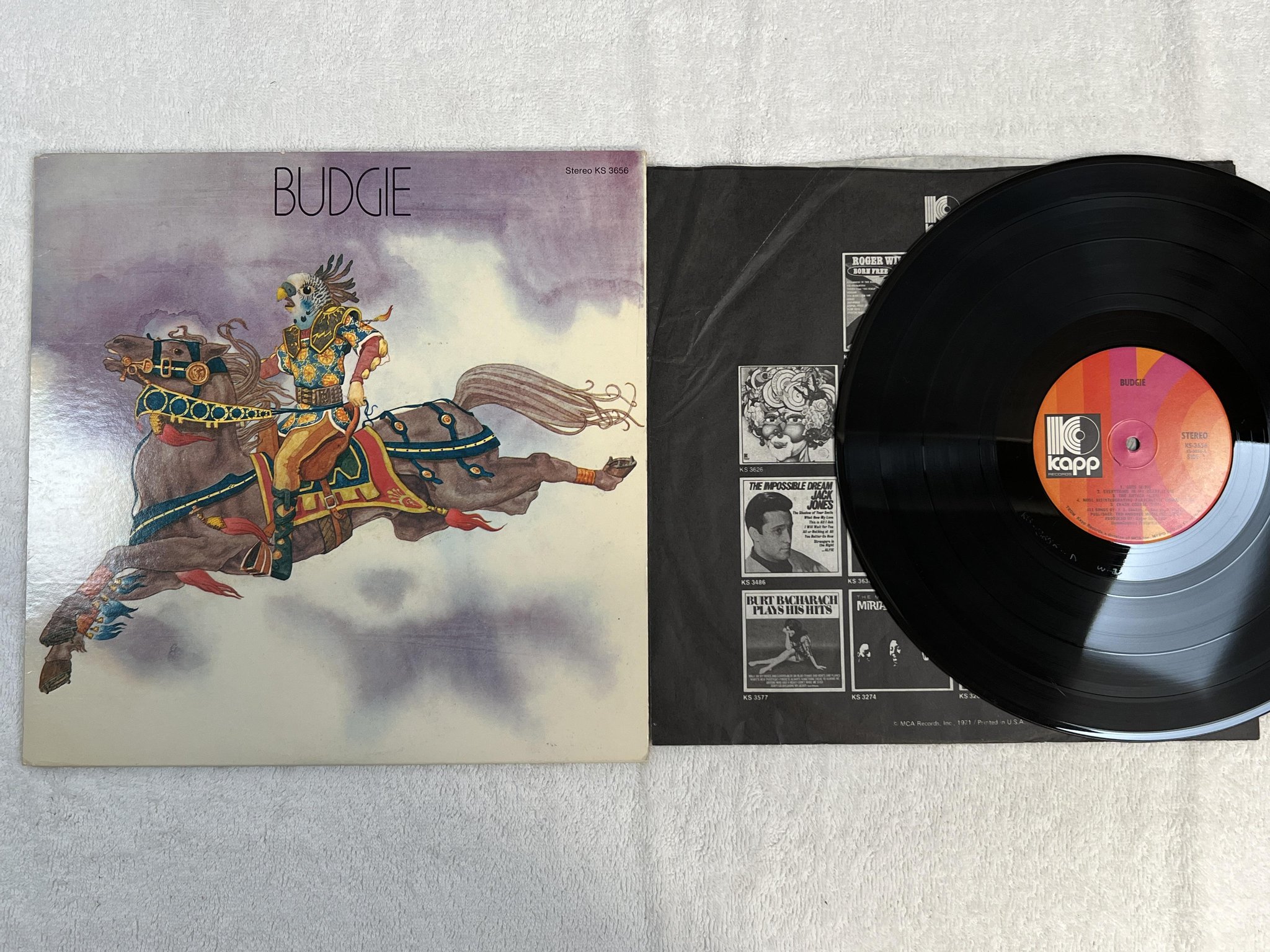 Omslagsbild för skivan BUDGIE s/t LP -71 US KAPP KS 3656