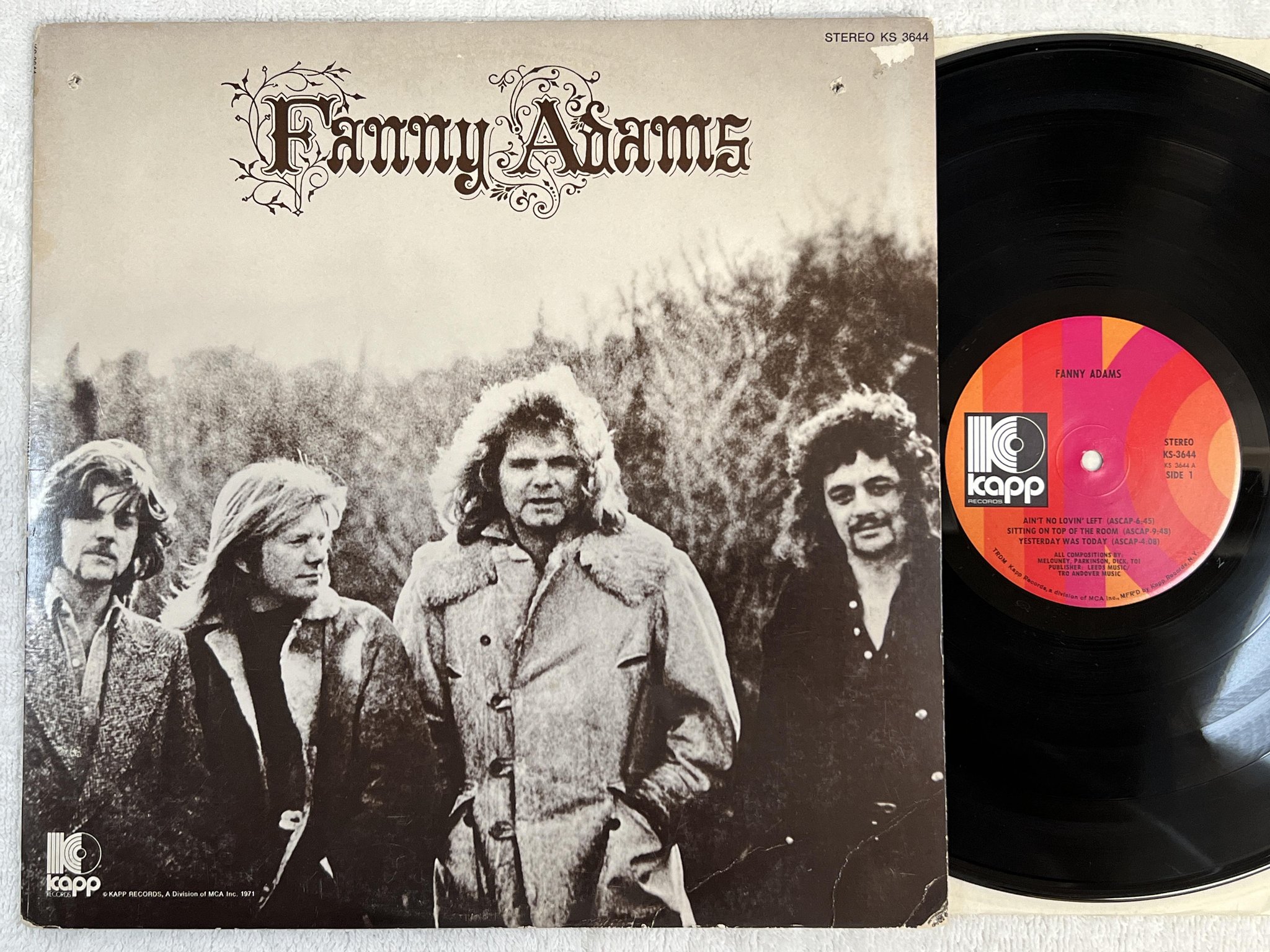 Omslagsbild för skivan FANNY ADAMS s/t LP -71 US KAPP KS 3644