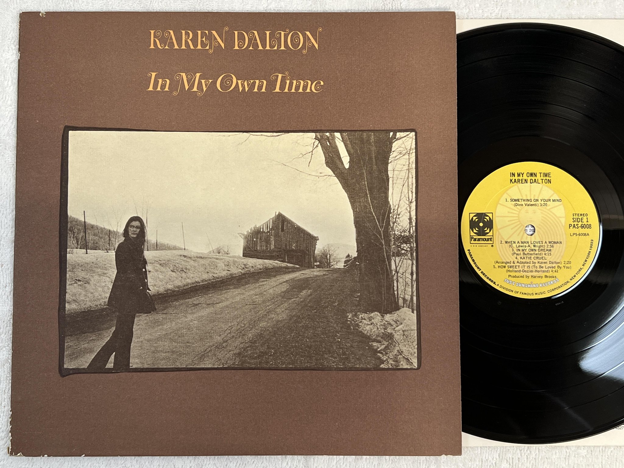 Omslagsbild för skivan KAREN DALTON in my own time LP -71 US PARAMOUNT PAS 6008 *** RARE FOLK ***