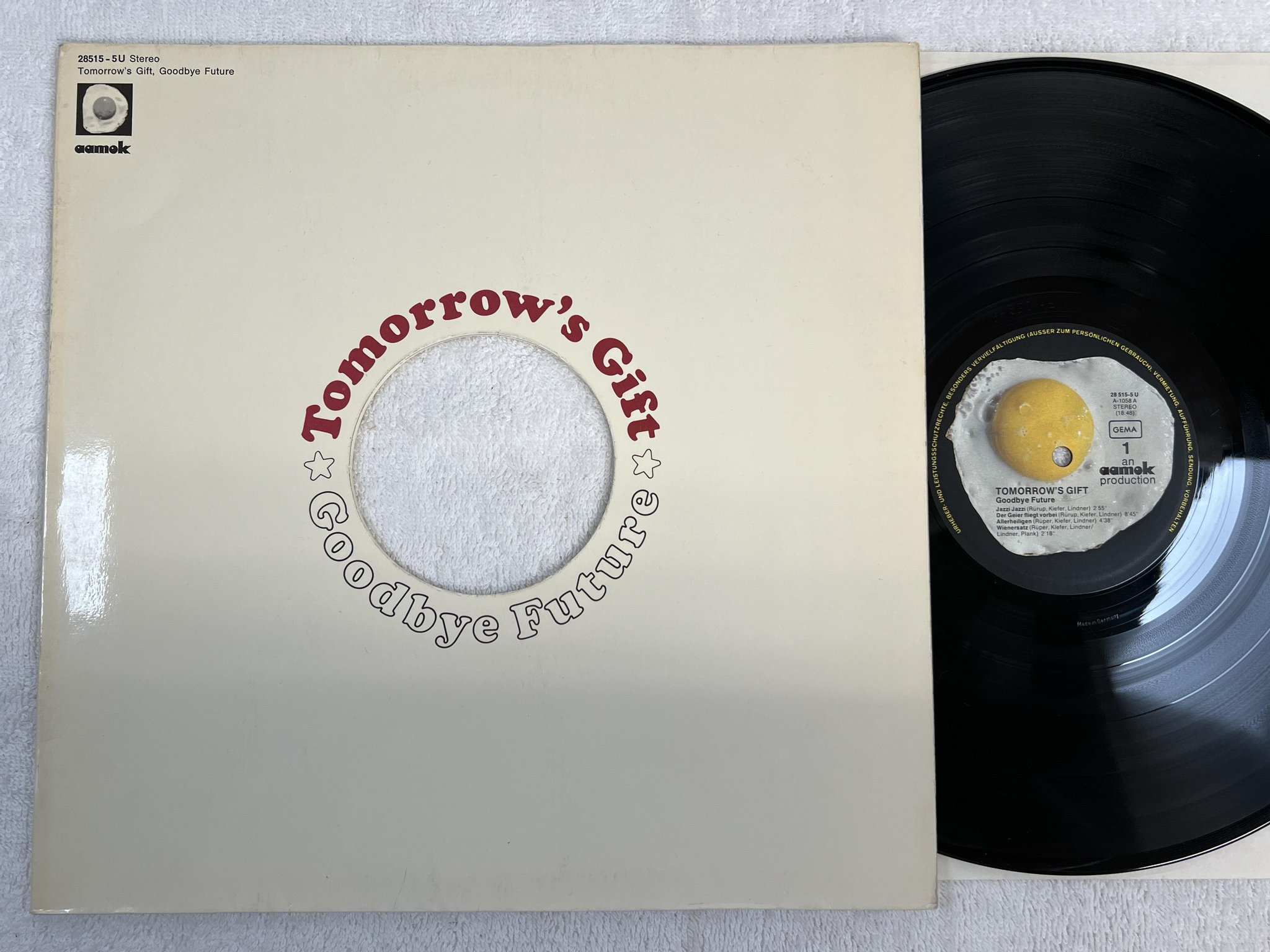 Omslagsbild för skivan TOMORROW'S GIFT goodbye future LP -73 Ger AAMOK 28515-5U *** MEGA RARE KRAUT **