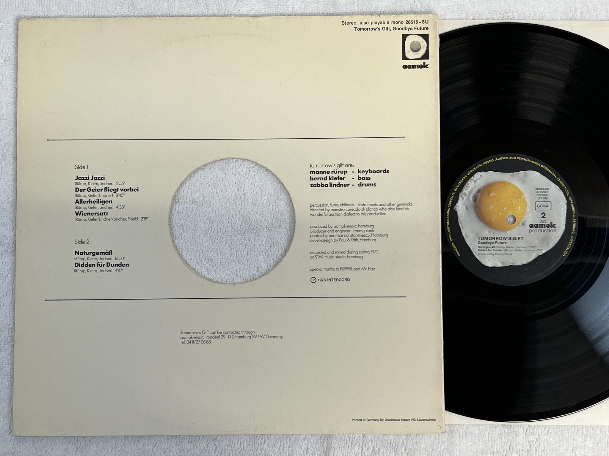 Omslagsbild för skivan TOMORROW'S GIFT goodbye future LP -73 Ger AAMOK 28515-5U *** MEGA RARE KRAUT **