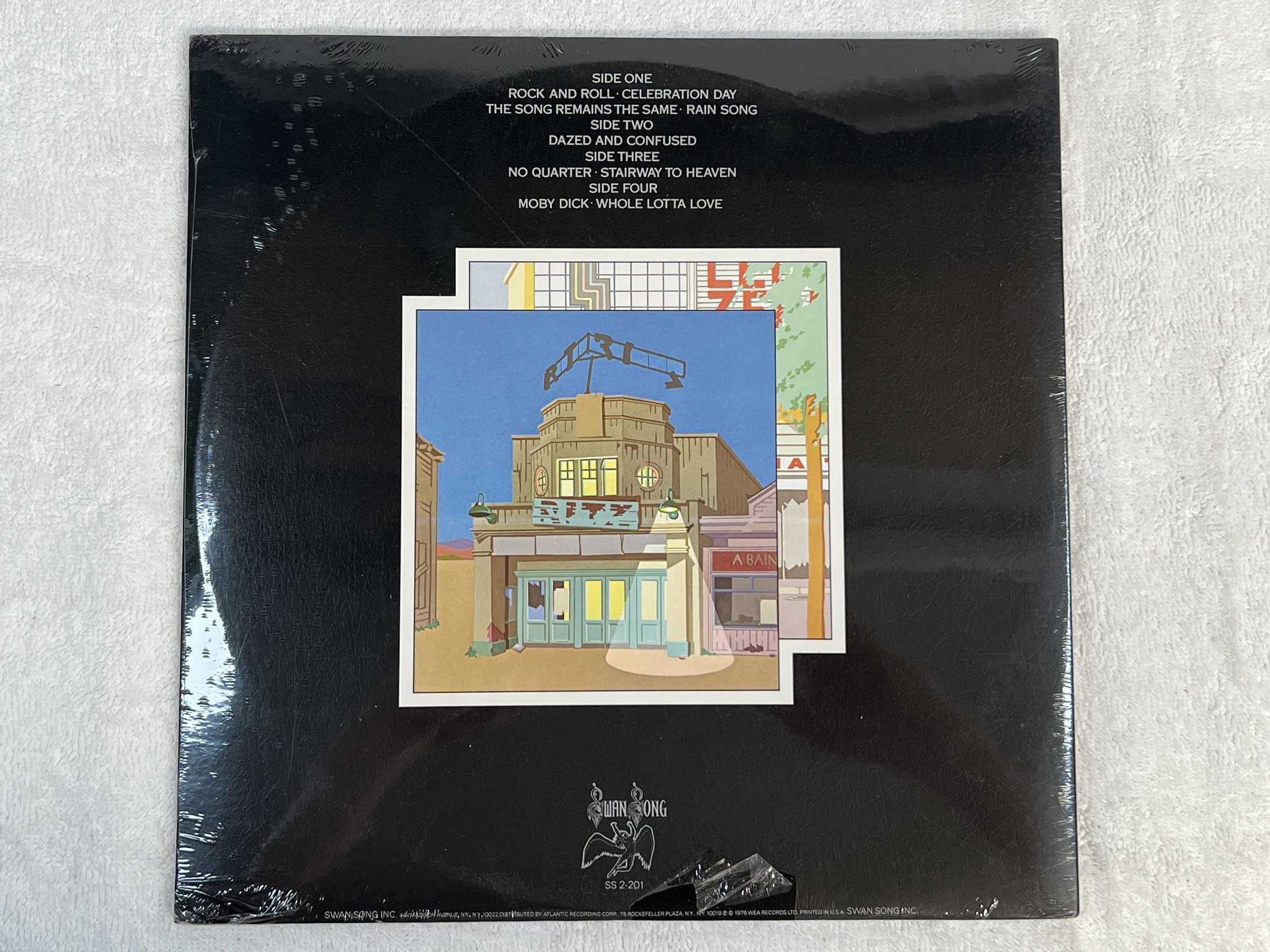 Omslagsbild för skivan LED ZEPPELIN The Song Remains The Same 2xLP -76 US SWAN SONG *** SEALED ***