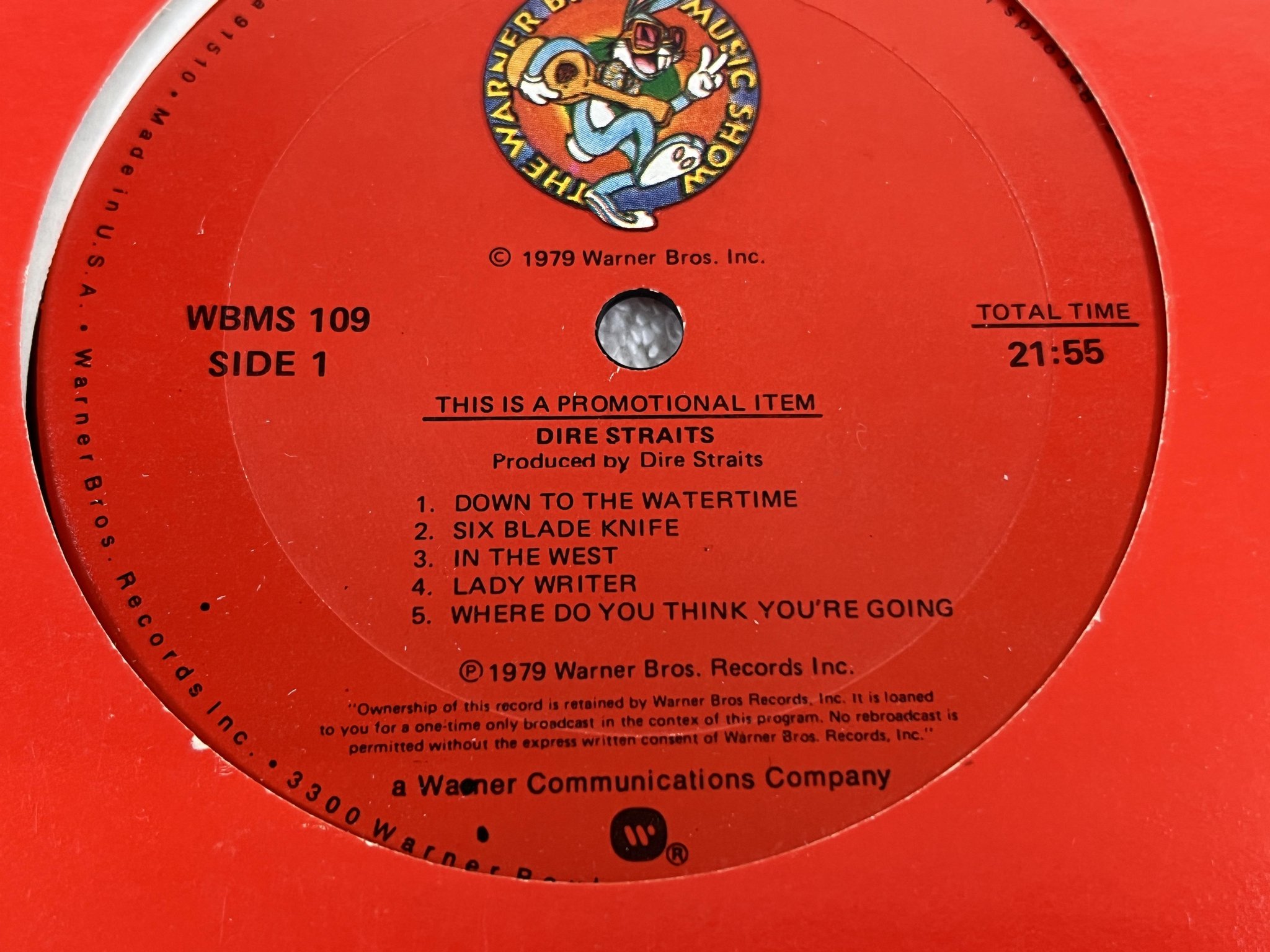 Omslagsbild för skivan DIRE STRAITS Live - The Warner Bros. Music Show LP -79 US promo WBMS 109 rare!