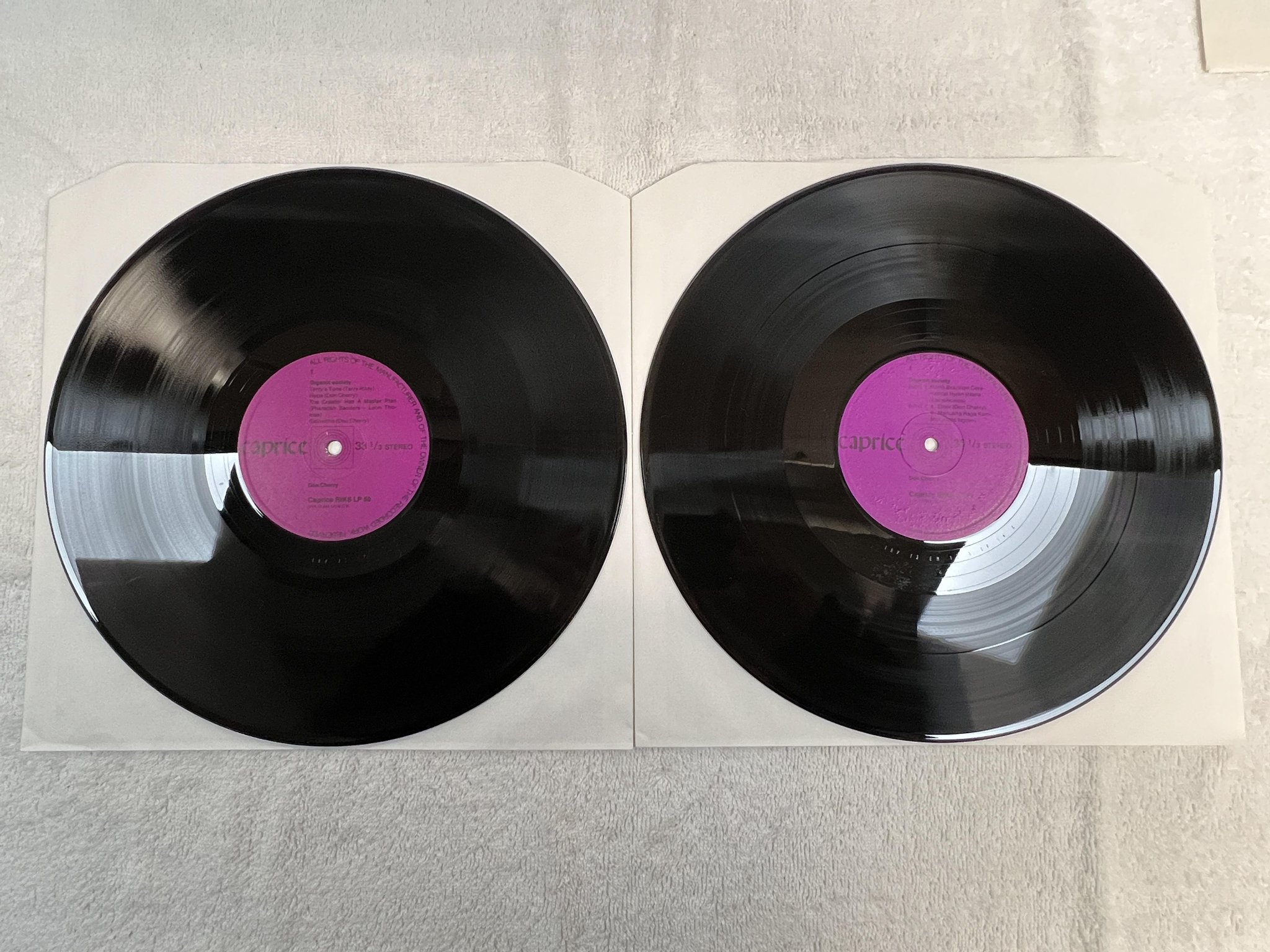 Omslagsbild för skivan DON CHERRY Organic Music Society2xLP -73 CAPRICE RIKS DLP 1 ** RARE JAZZ **