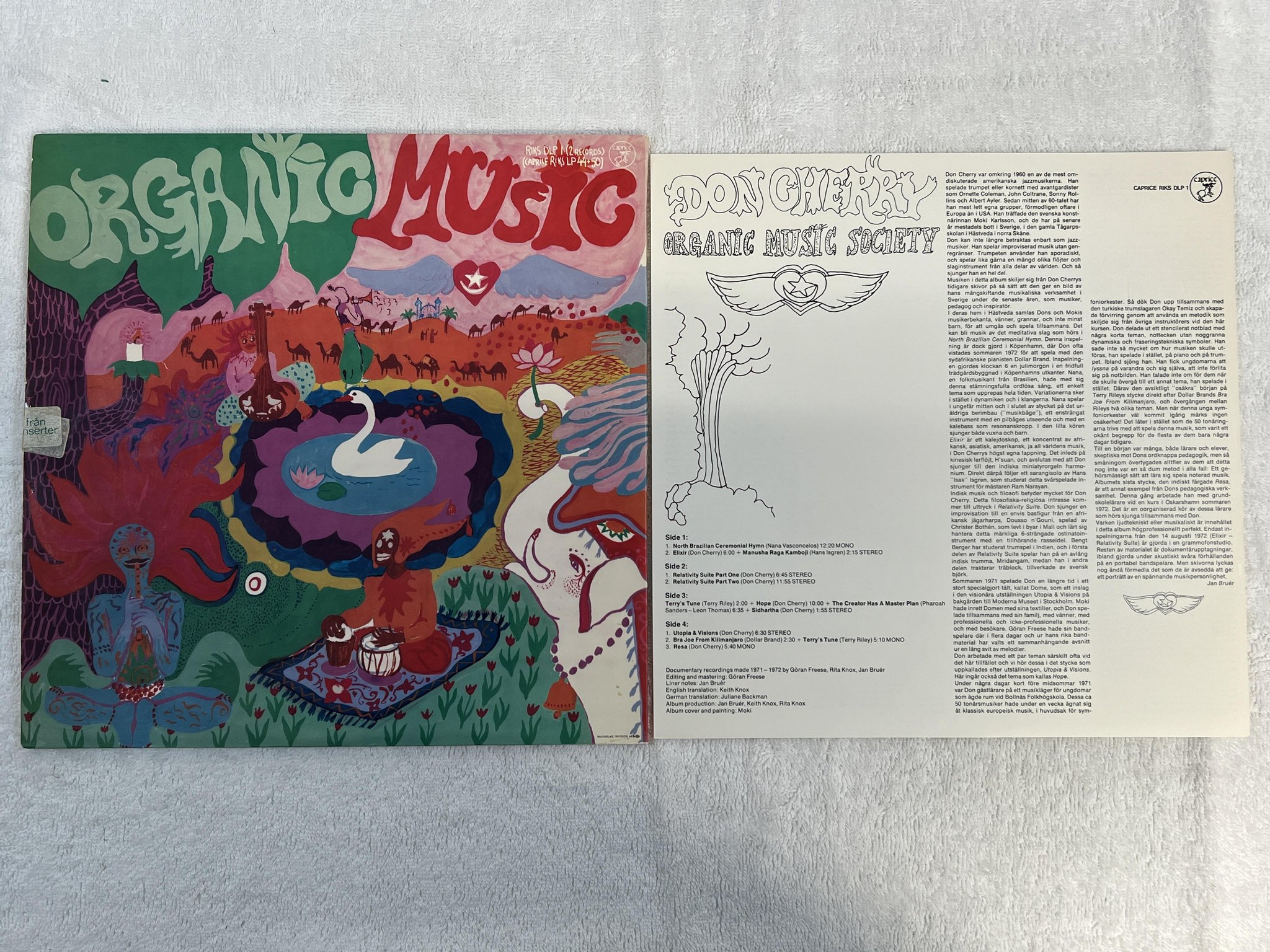 Omslagsbild för skivan DON CHERRY Organic Music Society2xLP -73 CAPRICE RIKS DLP 1 ** RARE JAZZ **