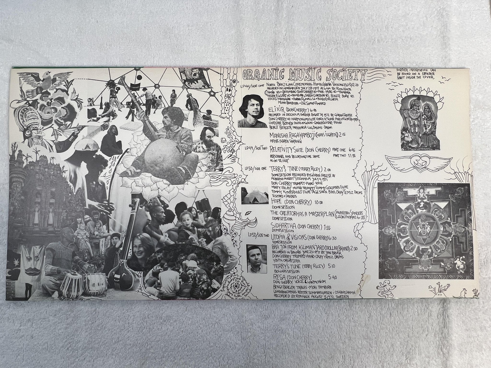 Omslagsbild för skivan DON CHERRY Organic Music Society2xLP -73 CAPRICE RIKS DLP 1 ** RARE JAZZ **