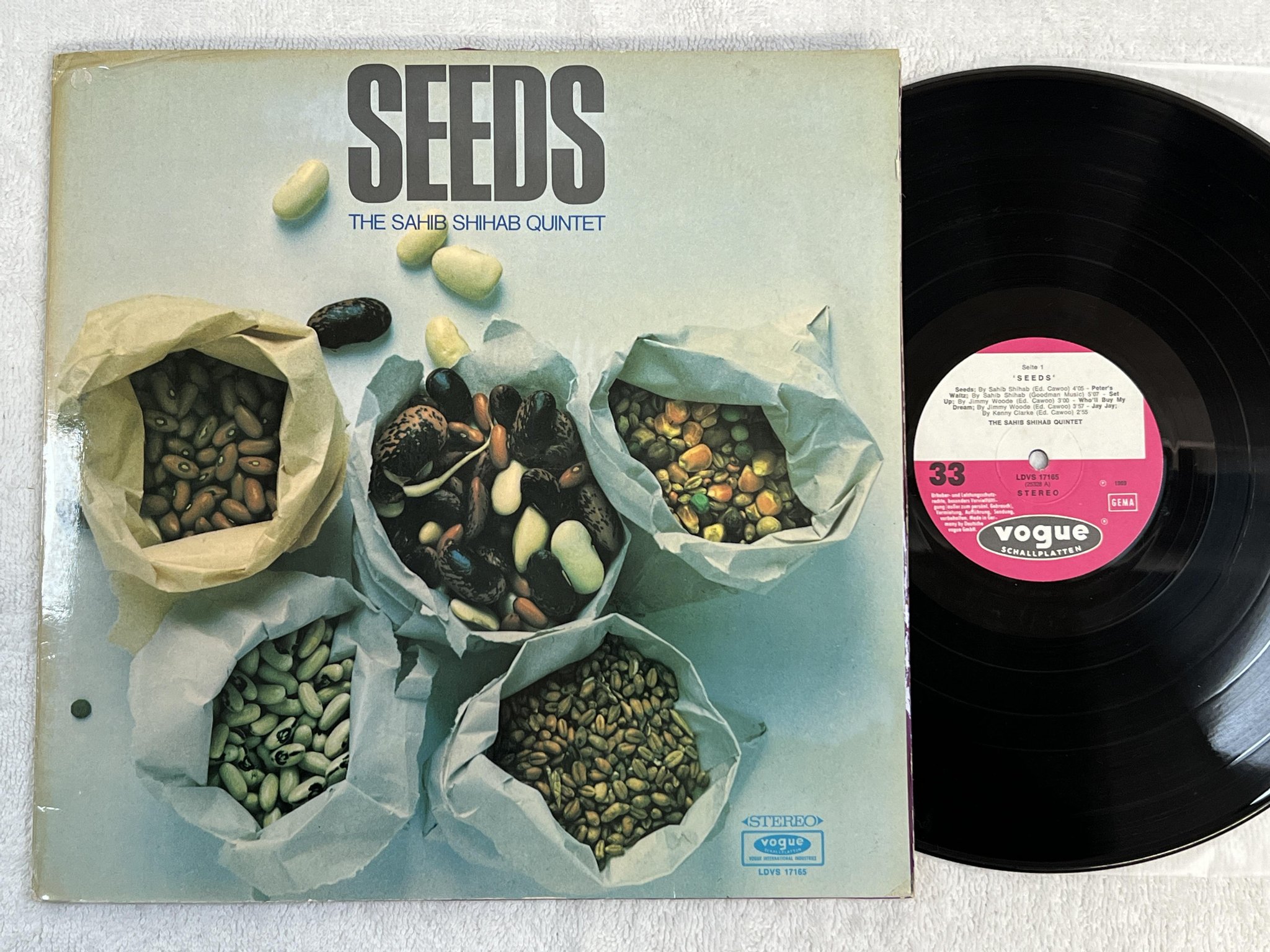 Omslagsbild för skivan THE SAHIB SHIHAB QUINTET seeds LP -69 Ger VOGUE LDVS 17165 *** RARE JAZZ ***