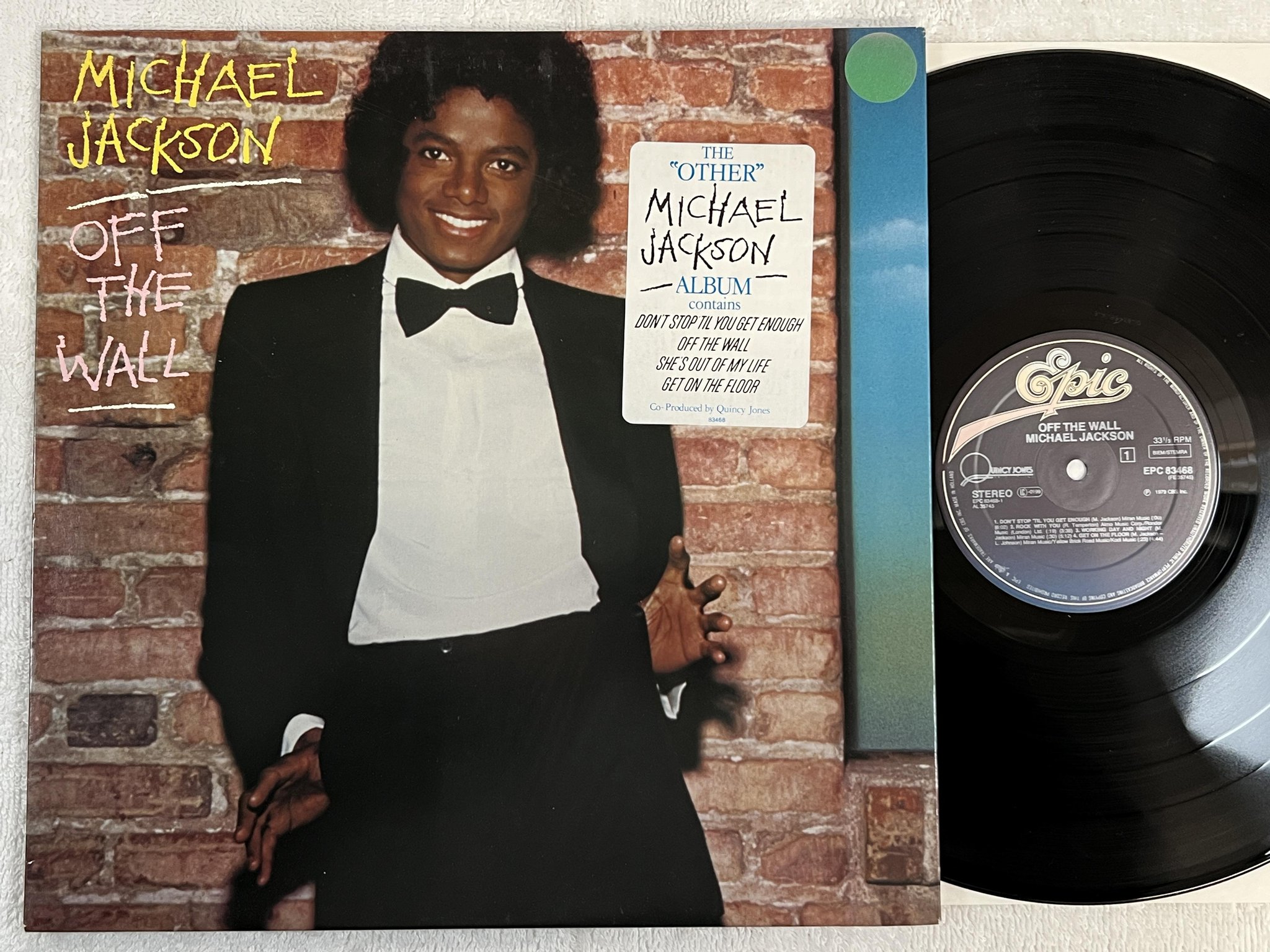 Omslagsbild för skivan MICHAEL JACKSON off the wall LP -79 Hol EPIC EPC 83468 *** CLASSIC ***