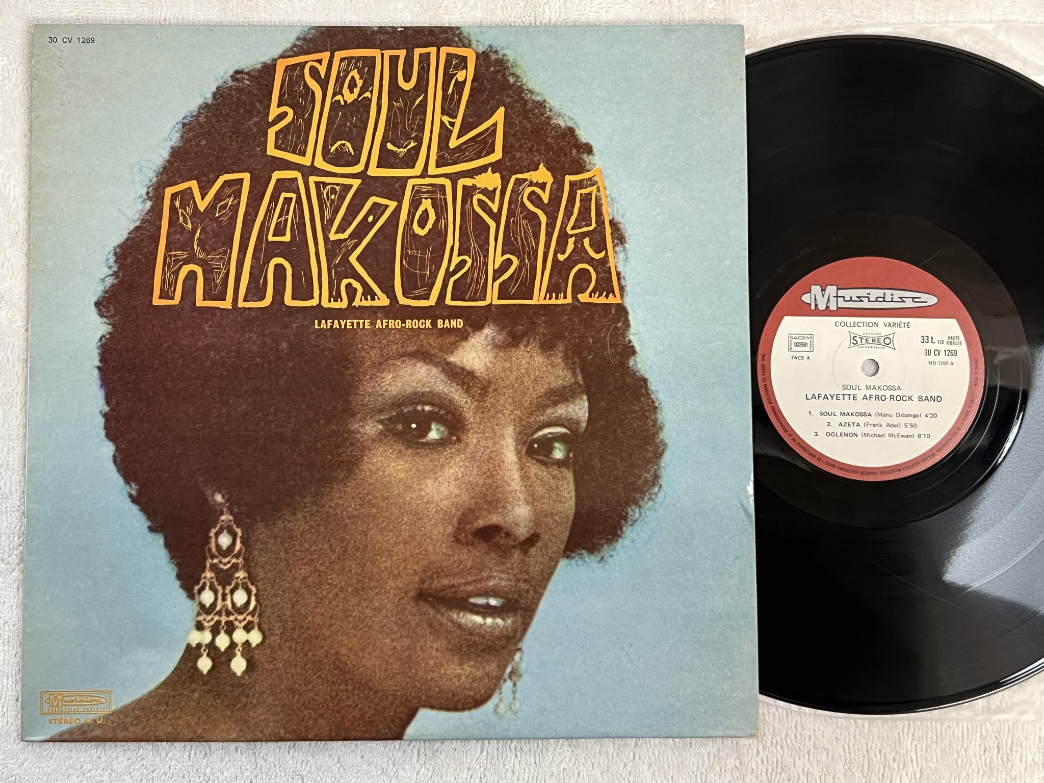 Omslagsbild för skivan LAFAYETTE AFRO-ROCK BAND soul makossa LP -74 Fra MUSIDISC 30 CV 1269 ** RARE **