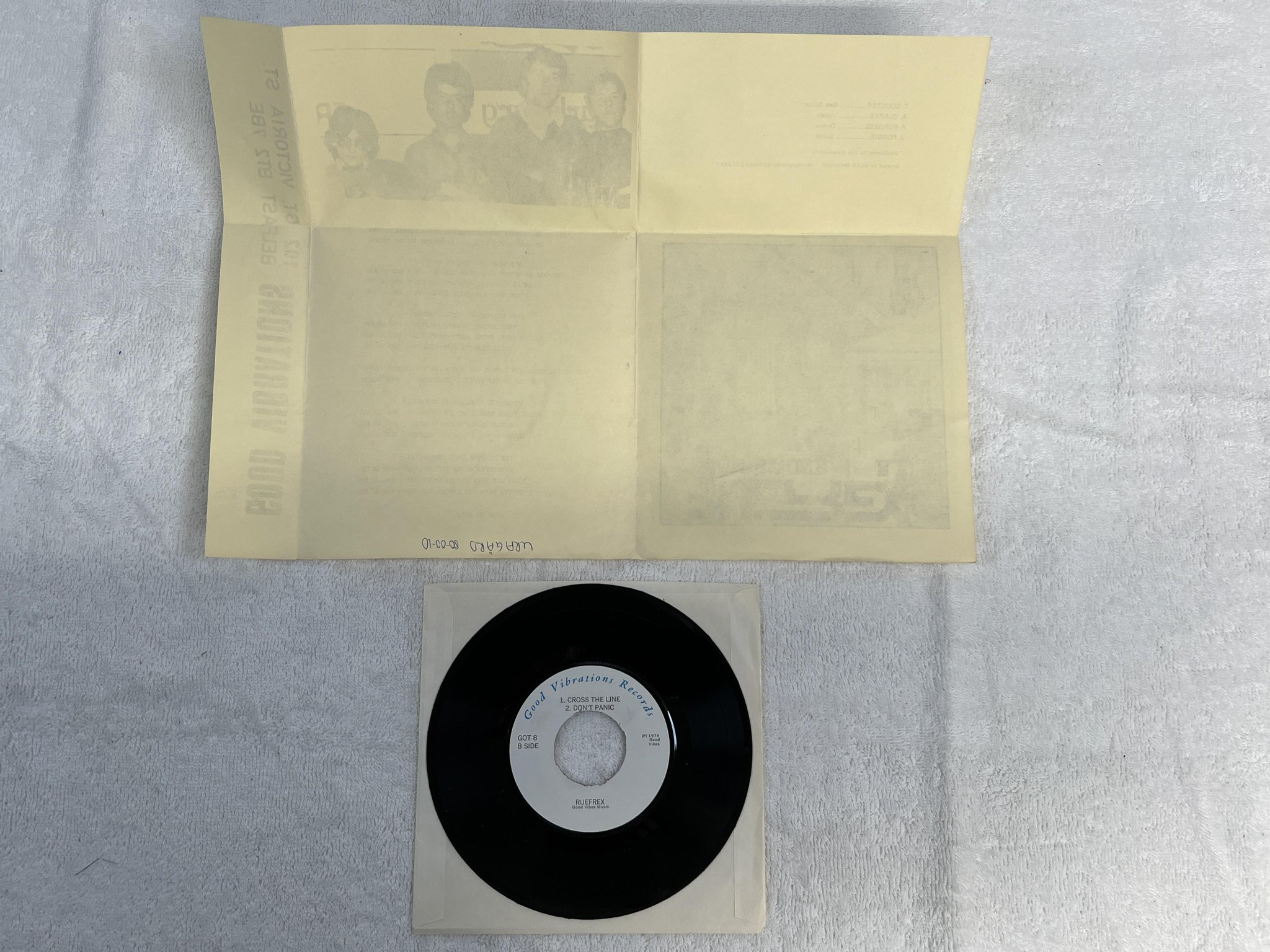 Omslagsbild för skivan RUEFREX one by one 7"ep -79 UK good vibrations got 8 *** RARE PUNK ***