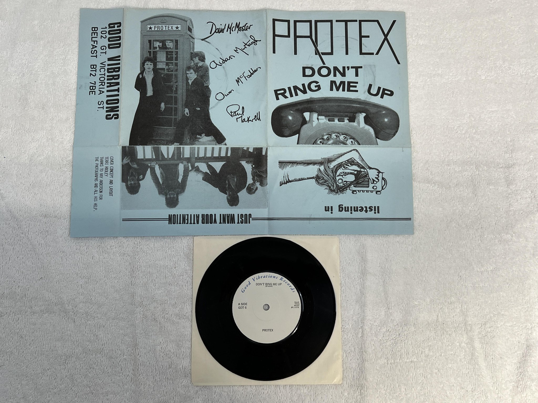 Omslagsbild för skivan PROTEX Don't Ring Me Up 7" -78 UK good vibrations GOT 6 *** RARE PUNK ***