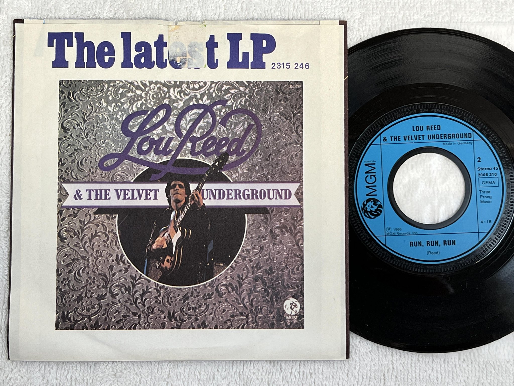 Omslagsbild för skivan LOU REED I'm Waiting For The Man 7" -73 Ger MGM 2006 310 ** Rare **