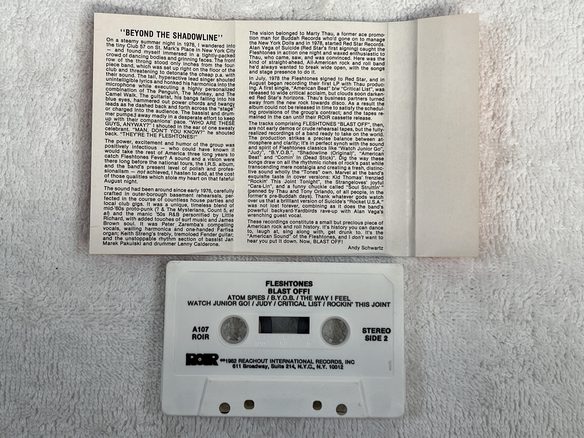 Omslagsbild för skivan THE FLESHTONES Blast Off! CASSETTE -82 US ROIR A 107 ** Garage rock **