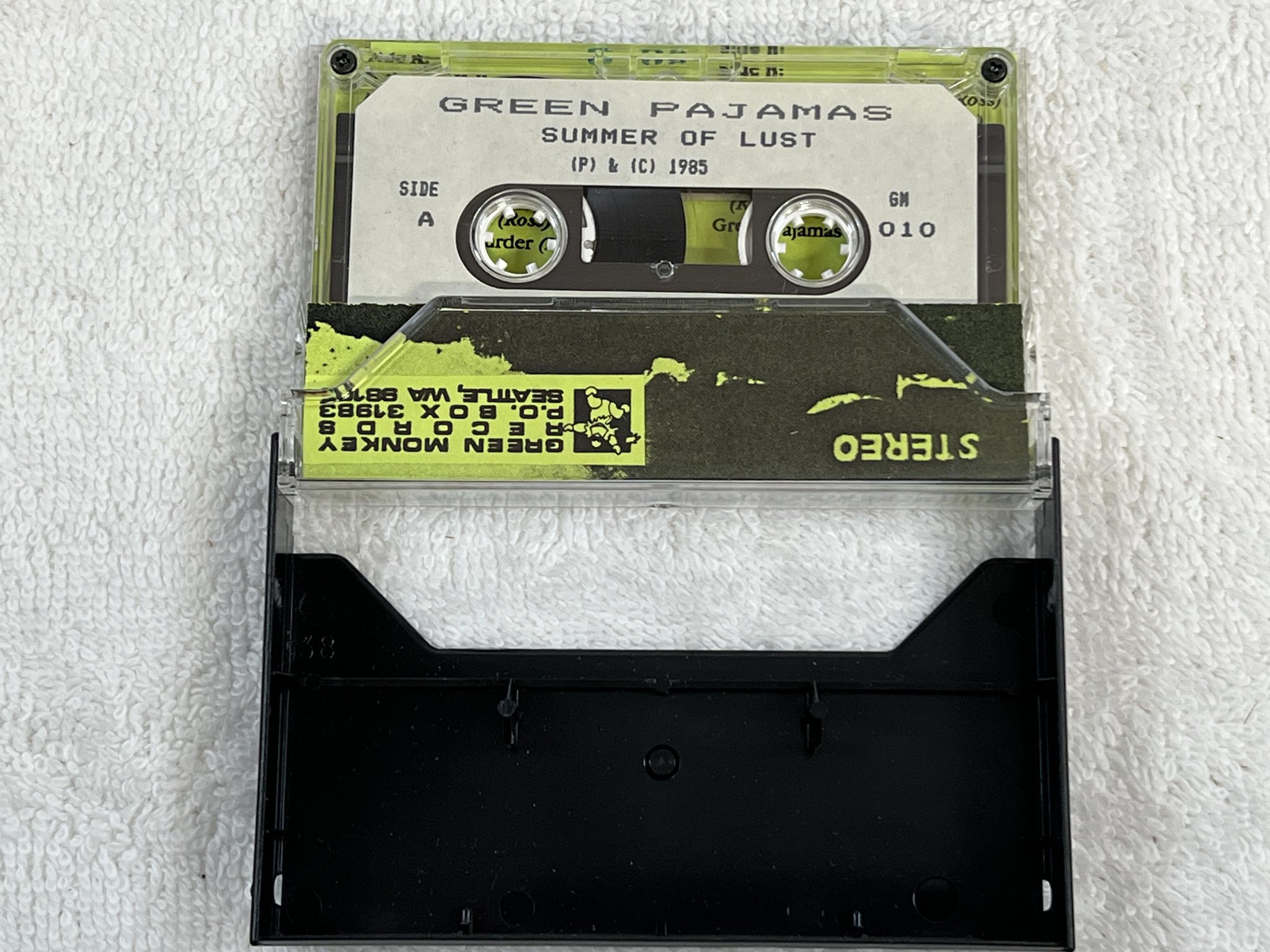 Omslagsbild för skivan THE GREEN PAJAMAS Summer Of Lust CASSETTE -84 US GREEN MONKEY GM 010 ** RARE **