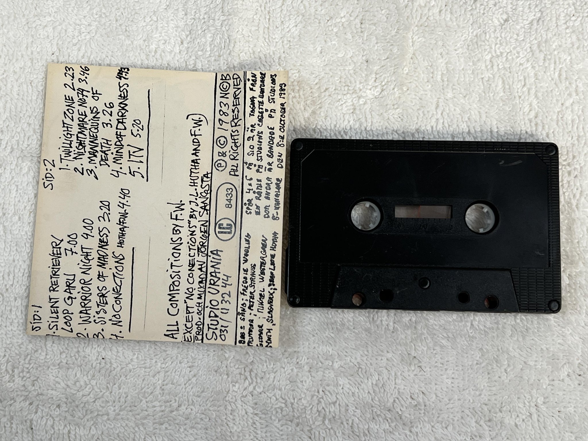 Omslagsbild för skivan CORTEX live at Urania CASSETTE -84 Swe STUDIO URANIA UR 103 **** MEGA RARE ****