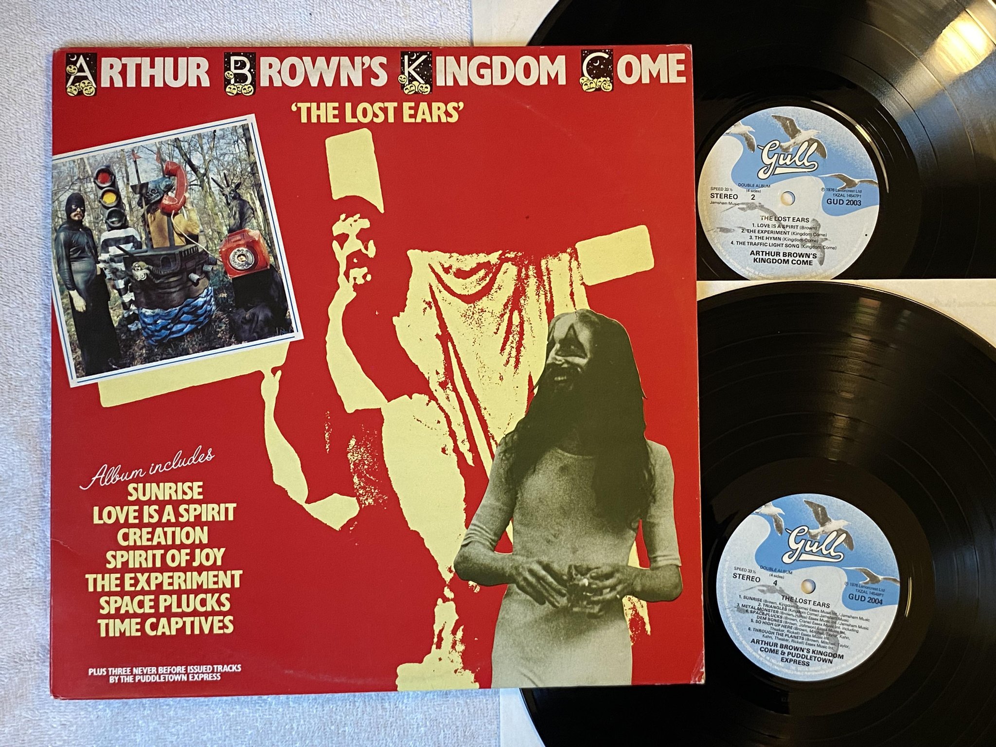 Omslagsbild för skivan ARTHUR BROWN'S KINGDOM COME The Lost Ears 2xLP -76 UK GULL GUD 2003/4