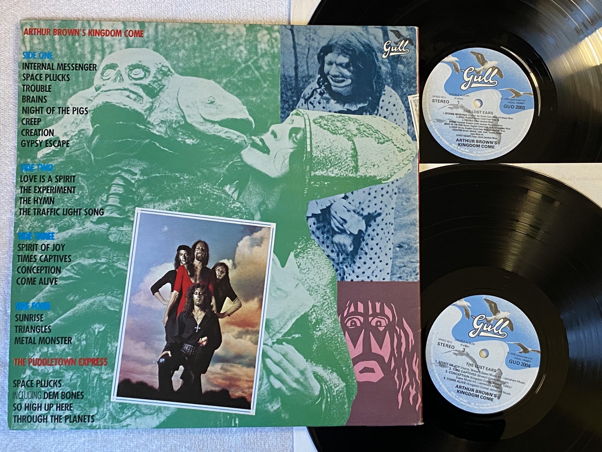 Omslagsbild för skivan ARTHUR BROWN'S KINGDOM COME The Lost Ears 2xLP -76 UK GULL GUD 2003/4