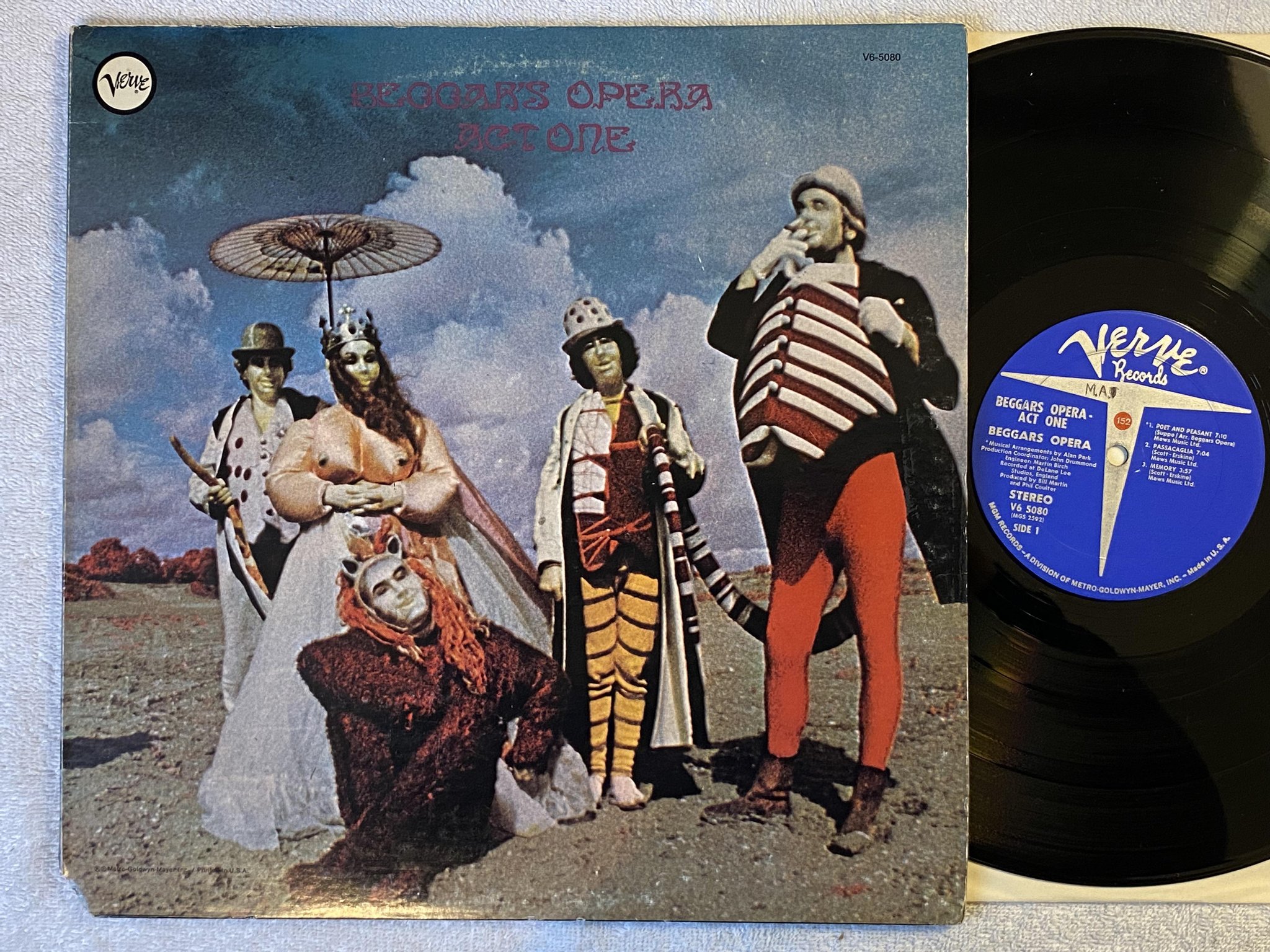 Omslagsbild för skivan BEGGAR'S OPERA act one LP -70 US VERVE V6 5080 *** PROG ROCK ***