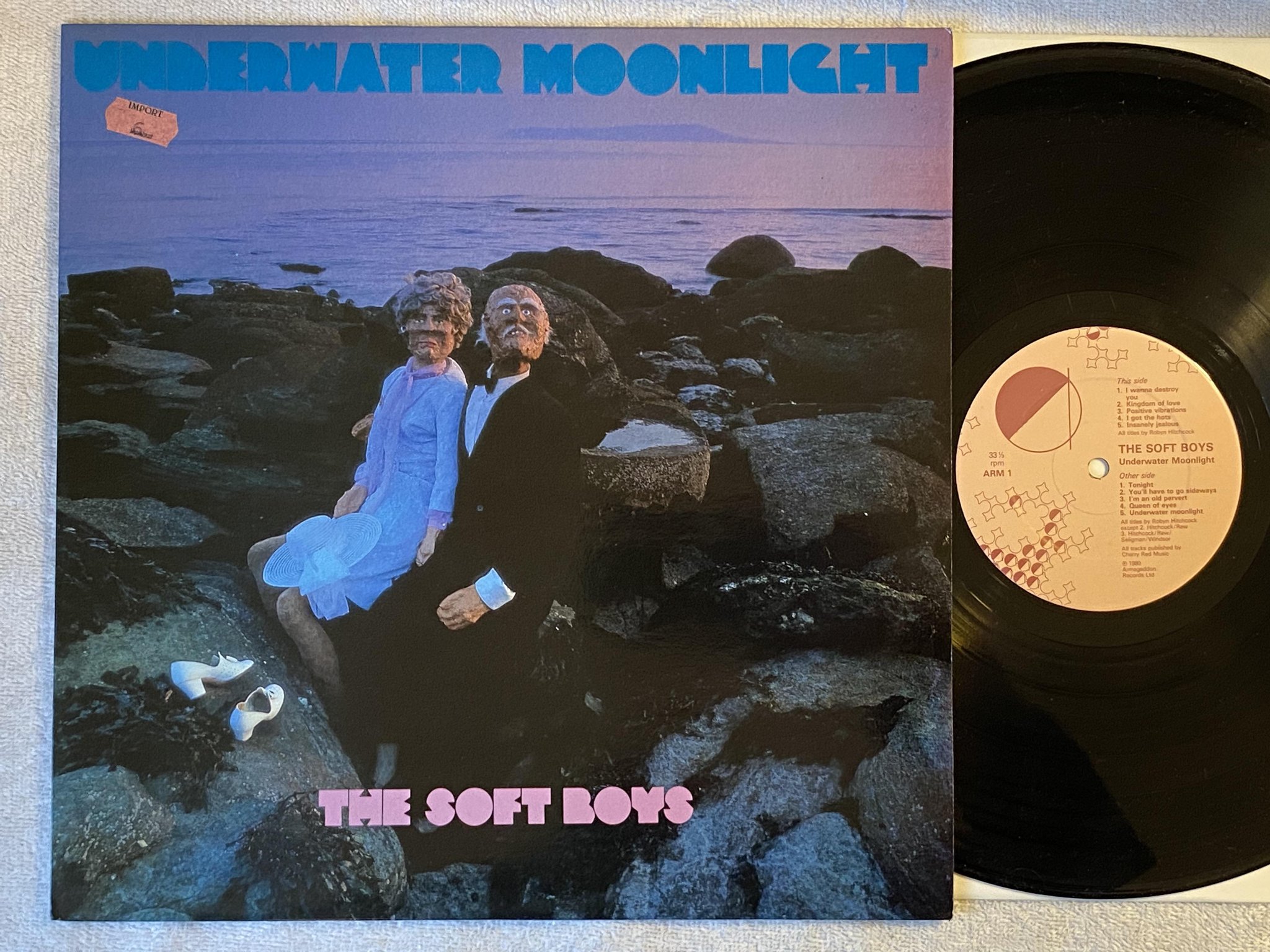 Omslagsbild för skivan THE SOFT BOYS Underwater Moonlight LP re -82 UK ARMAGEDDON ARM 1 *** RARE ***