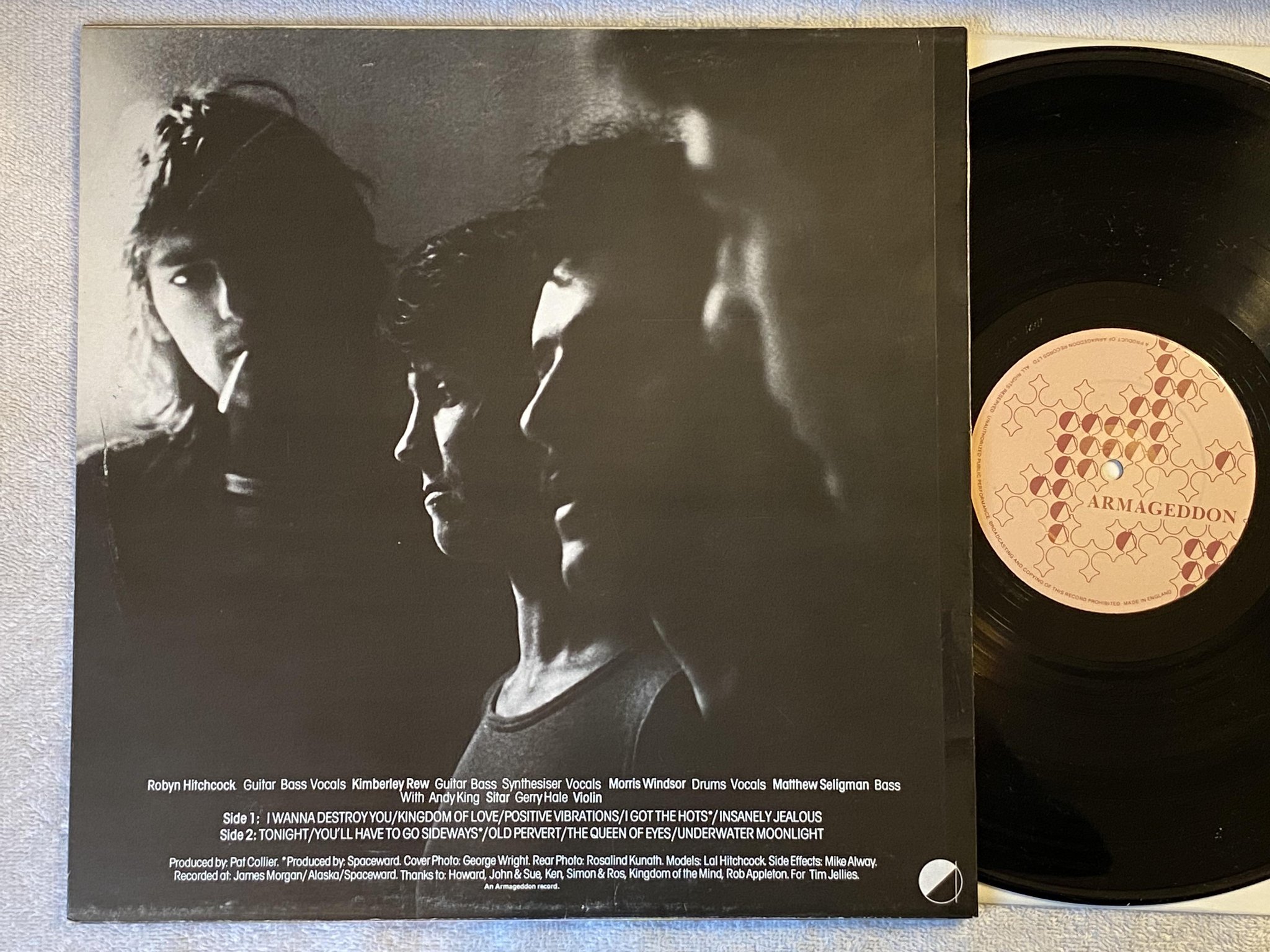 Omslagsbild för skivan THE SOFT BOYS Underwater Moonlight LP re -82 UK ARMAGEDDON ARM 1 *** RARE ***