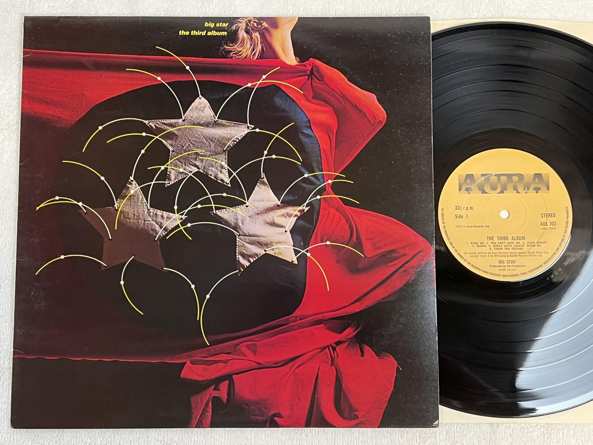 Omslagsbild för skivan BIG STAR The Third Album LP -78 UK AURA AUL 703 *** RARE UK ISSUE ***